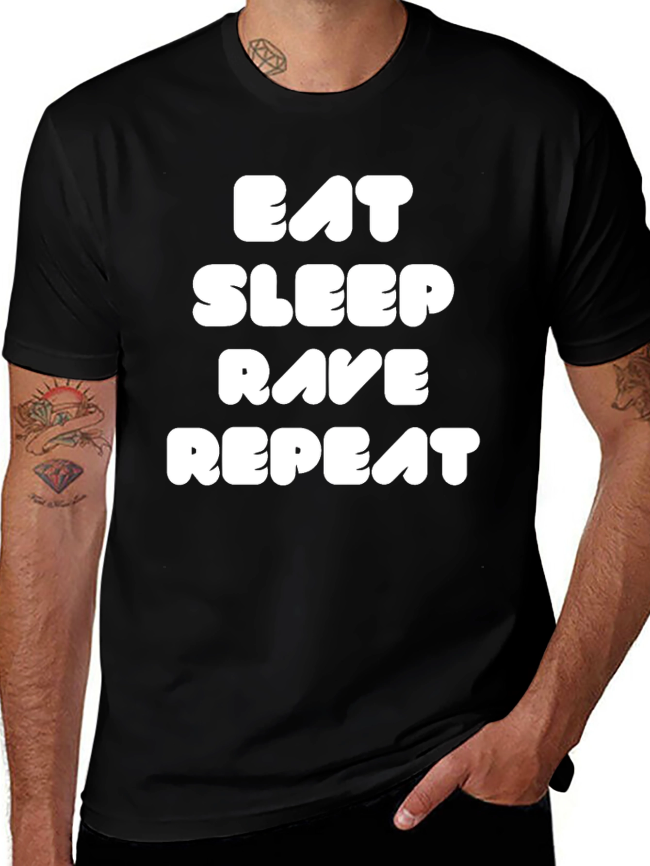 Eat Sleep Rave Repeat Graphic Tee