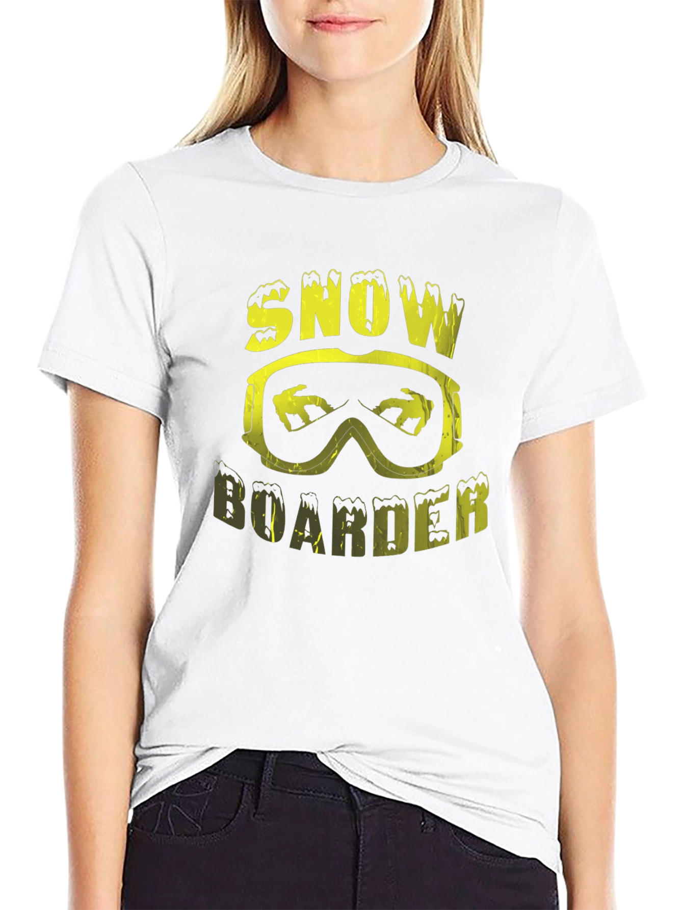 Snowboarder Graphic Tee - Black