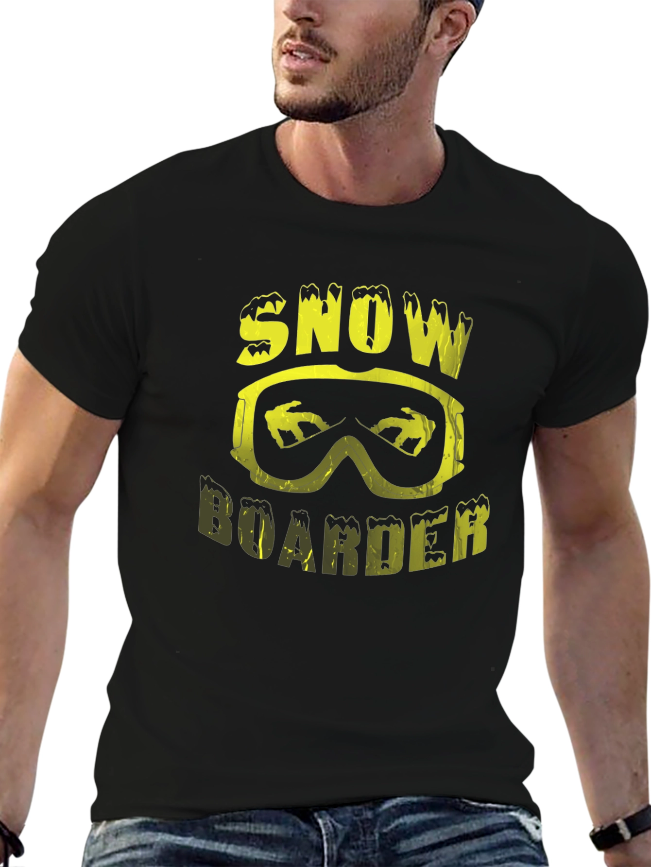 Snowboarder Graphic Tee - Black