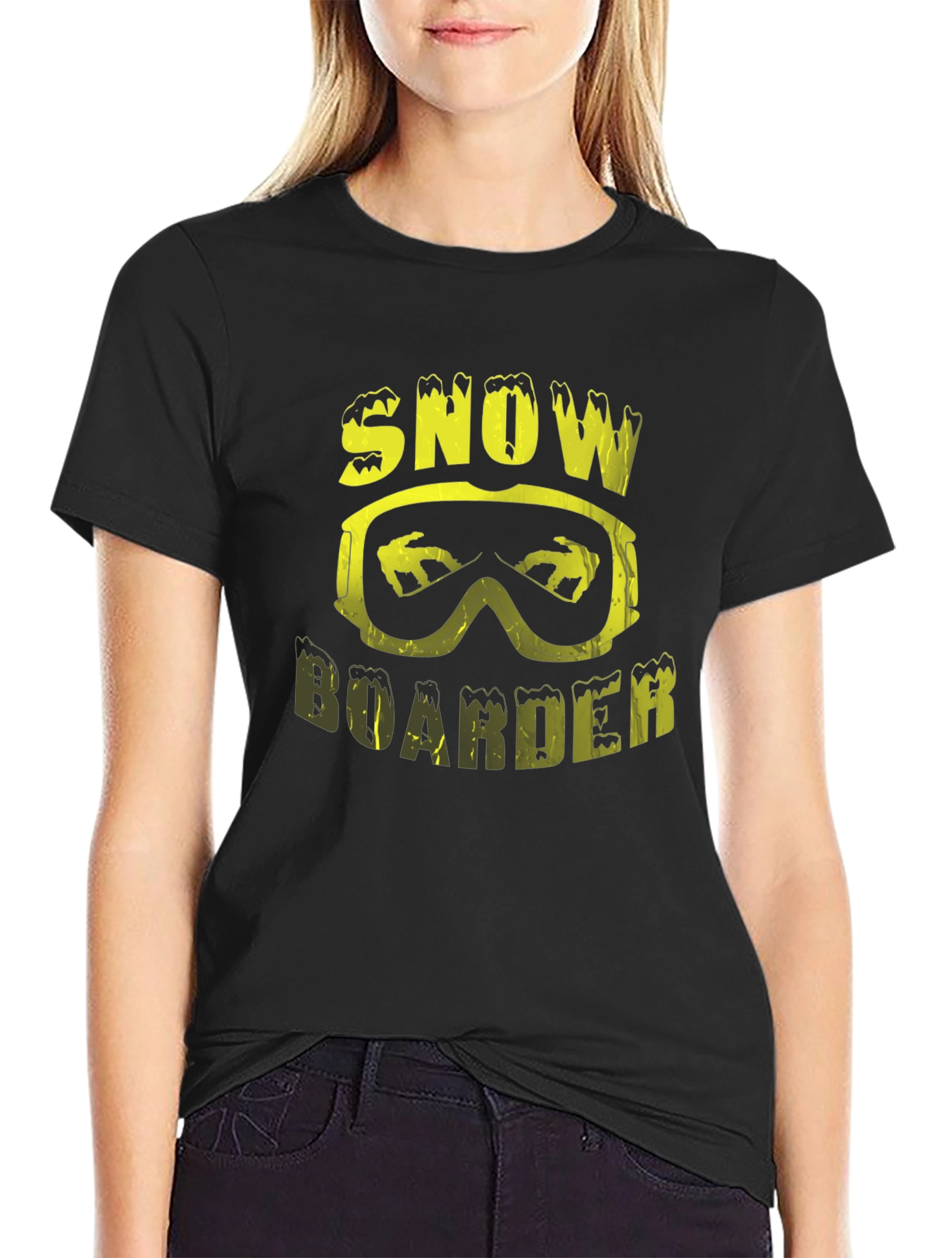 Snowboarder Graphic Tee - Black