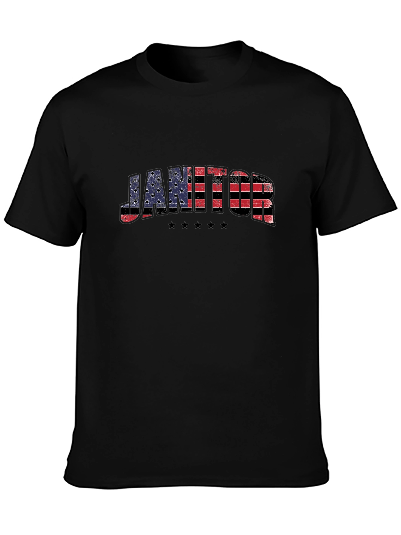 Janitor American Flag Patriotic T-Shirt