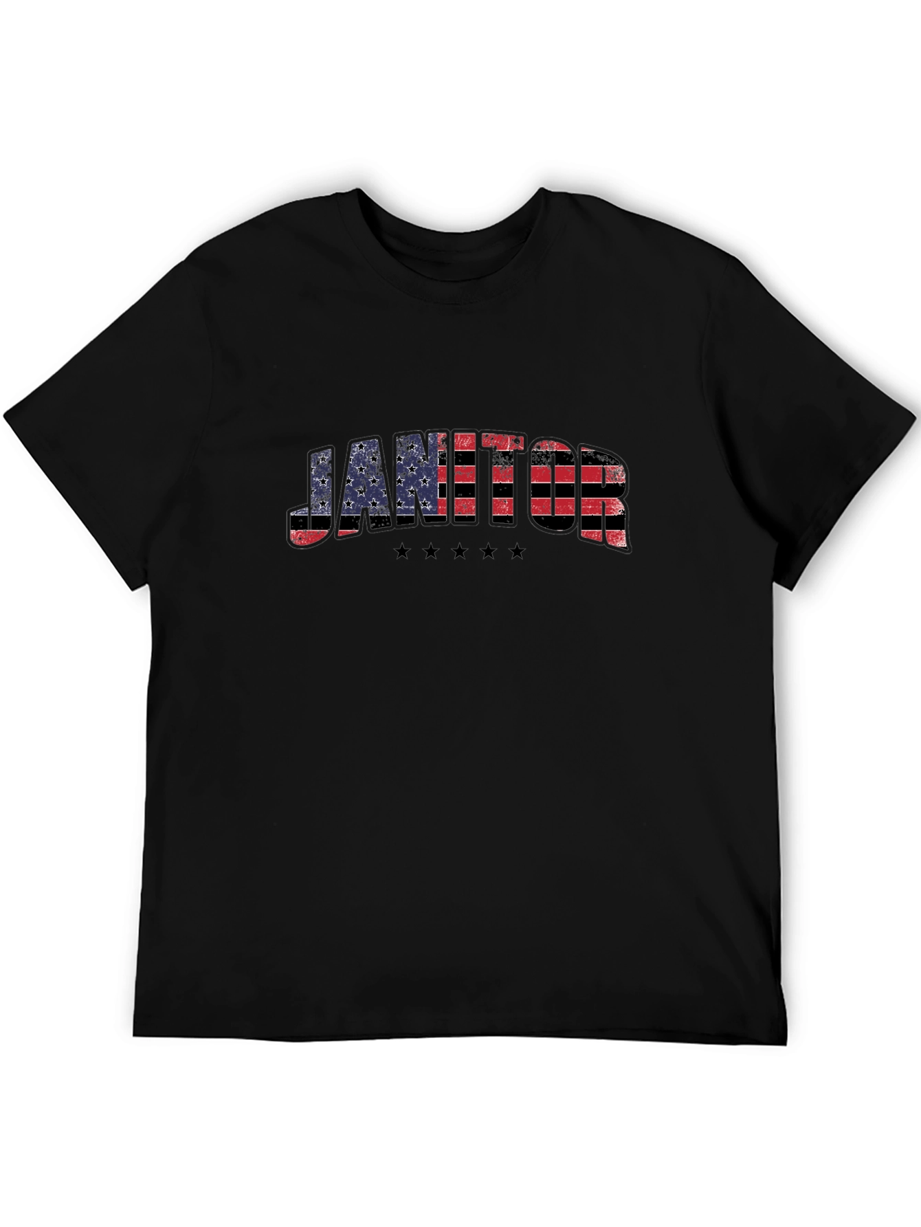 Janitor American Flag Patriotic T-Shirt