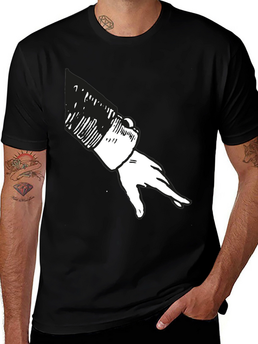 Black T-Shirt with Hand Graphic
