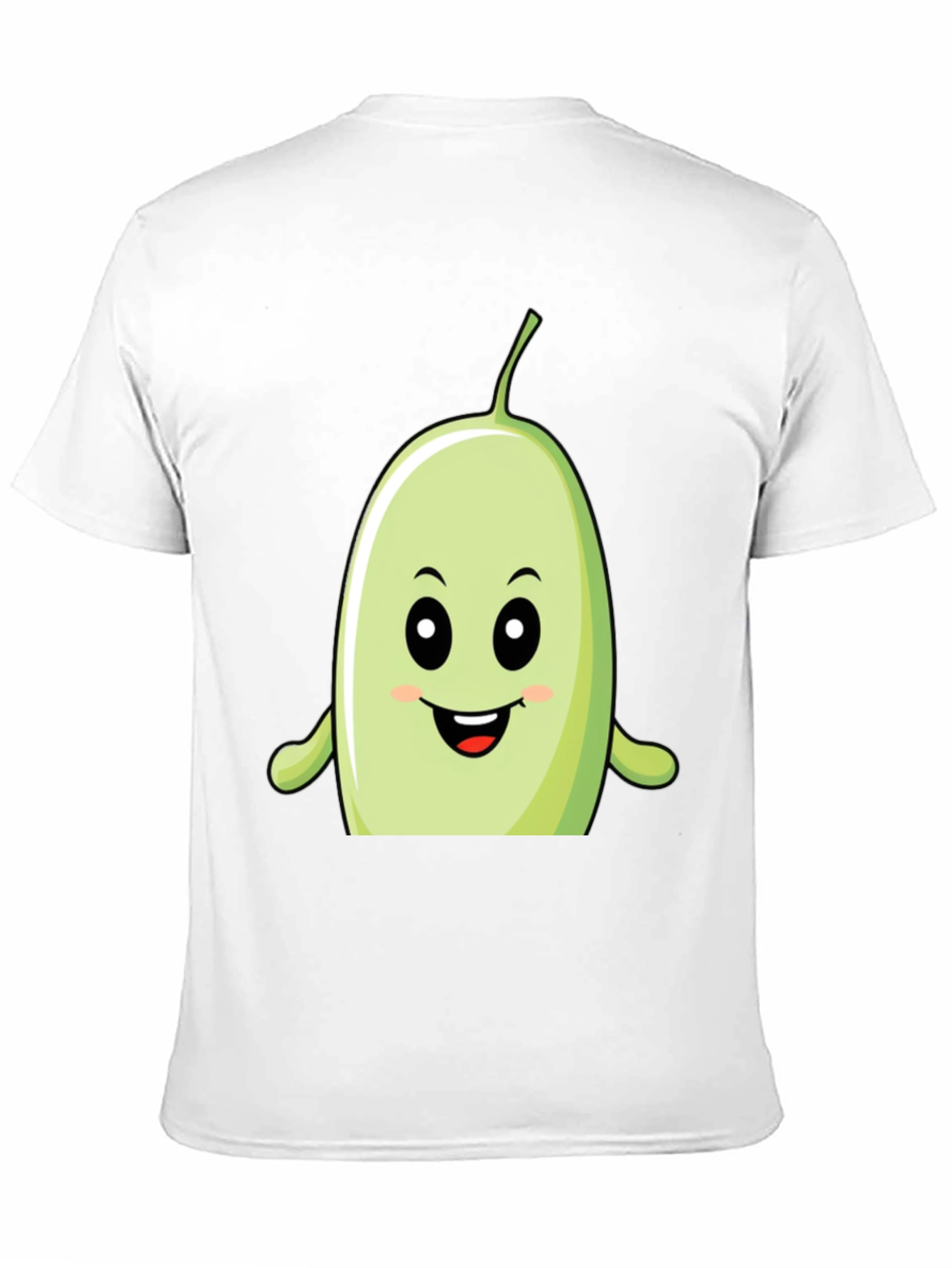 Funny Bean Cartoon Graphic Black T-Shirt