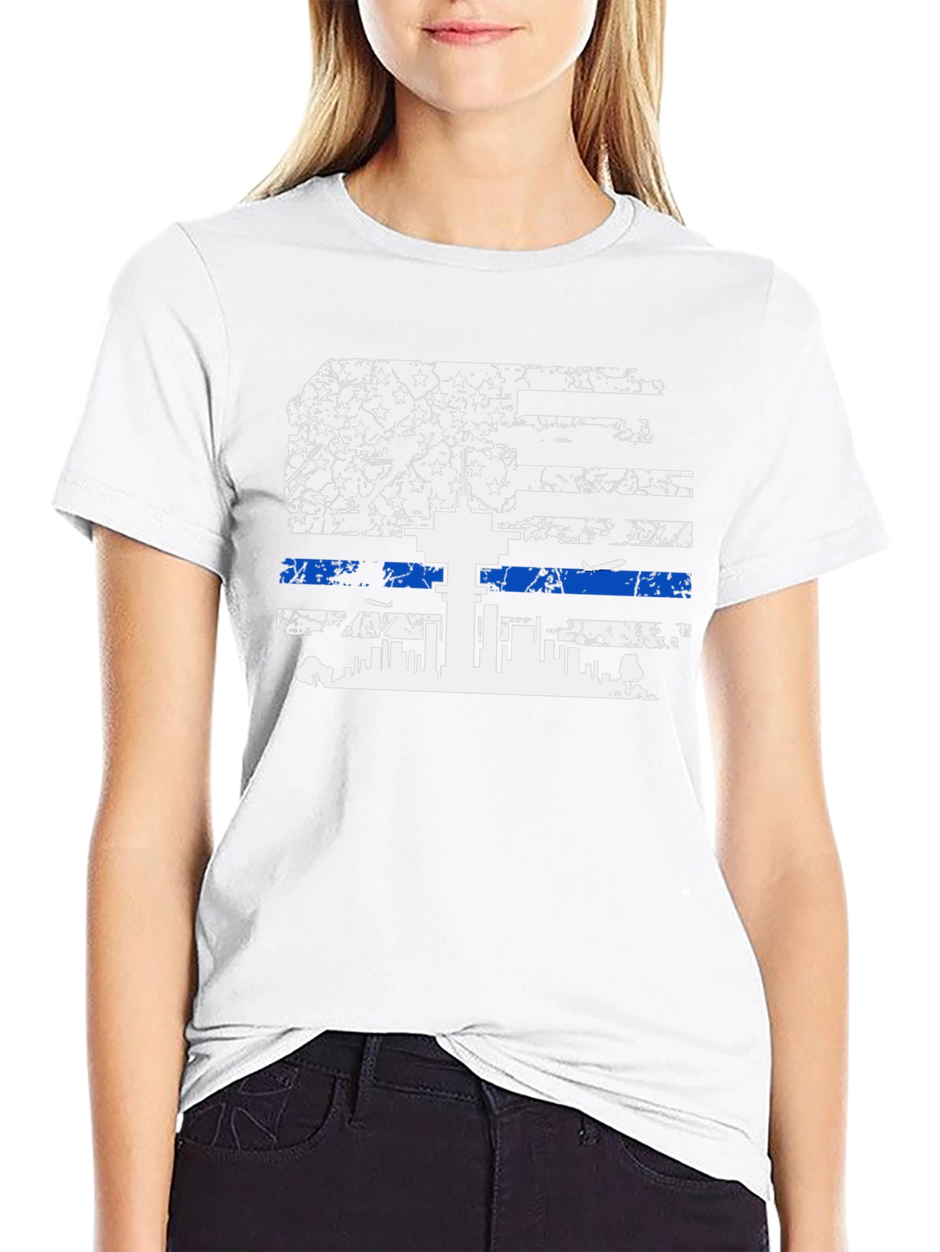 Thin Blue Line Flag T-Shirt