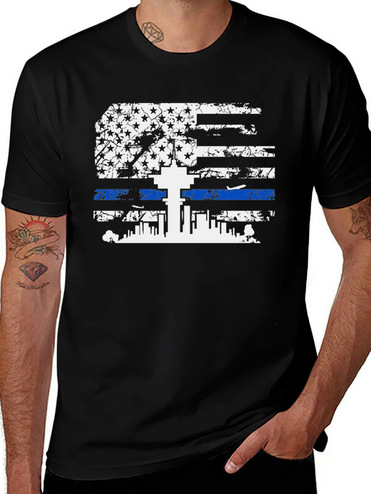 Thin Blue Line Flag T-Shirt