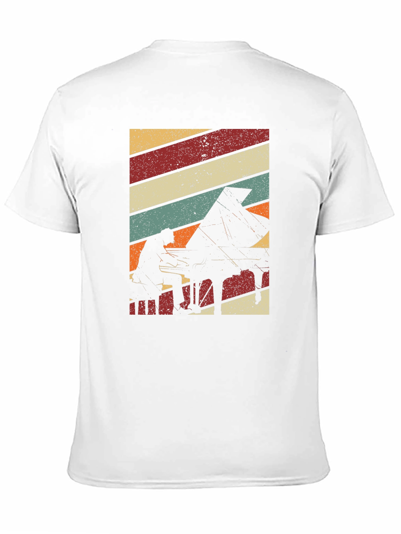 Retro Piano Player Graphic T-Shirt