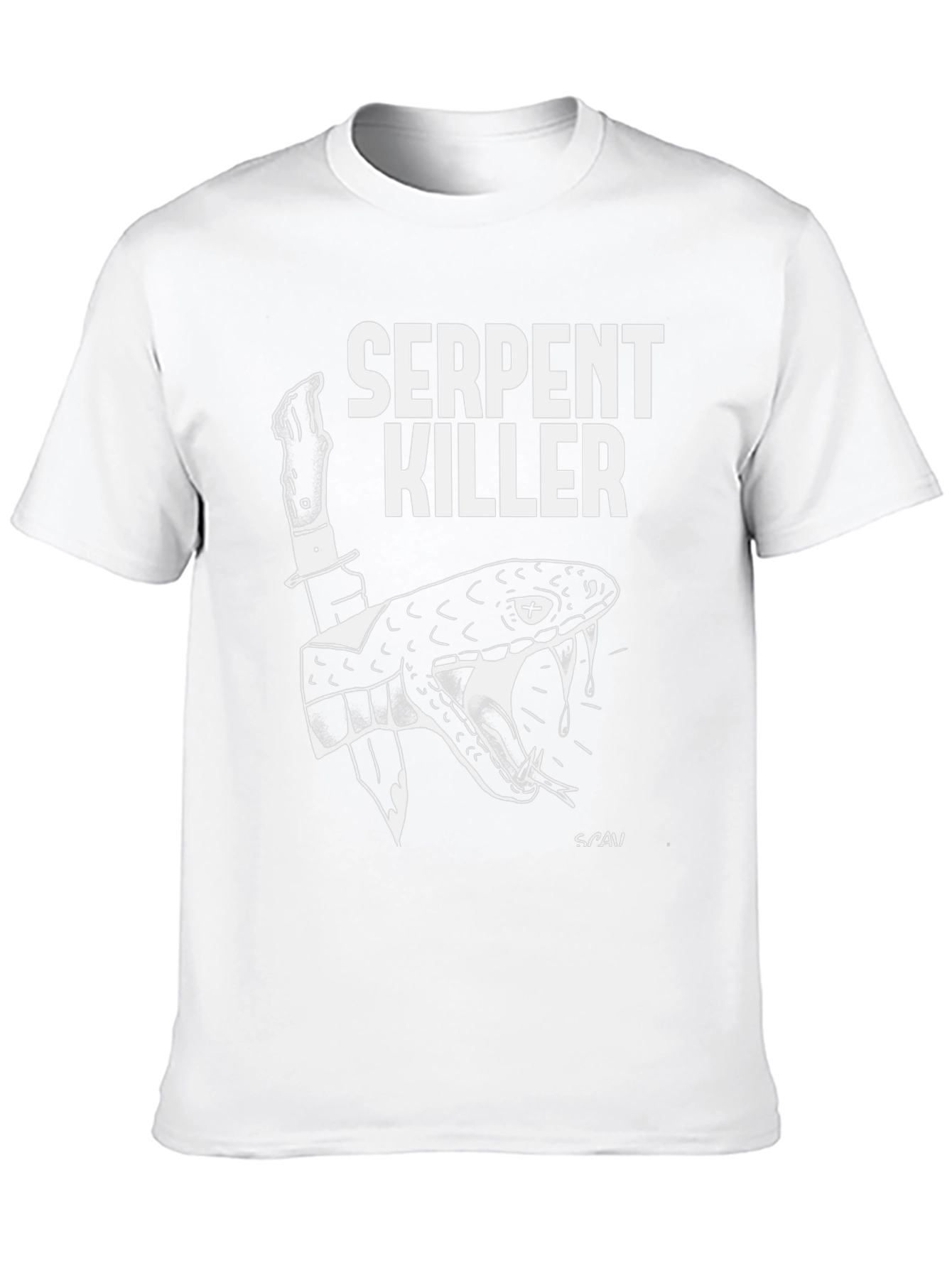 Serpent Killer Graphic Tee - Black Cotton T-Shirt