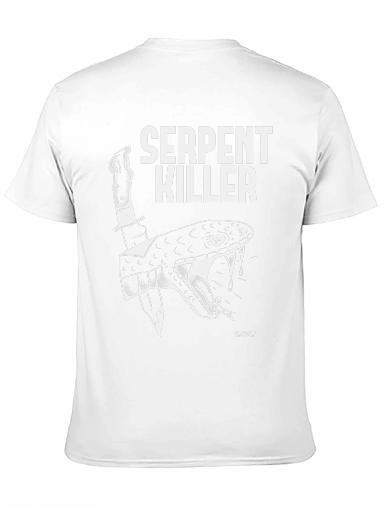 Serpent Killer Graphic Tee - Black Cotton T-Shirt