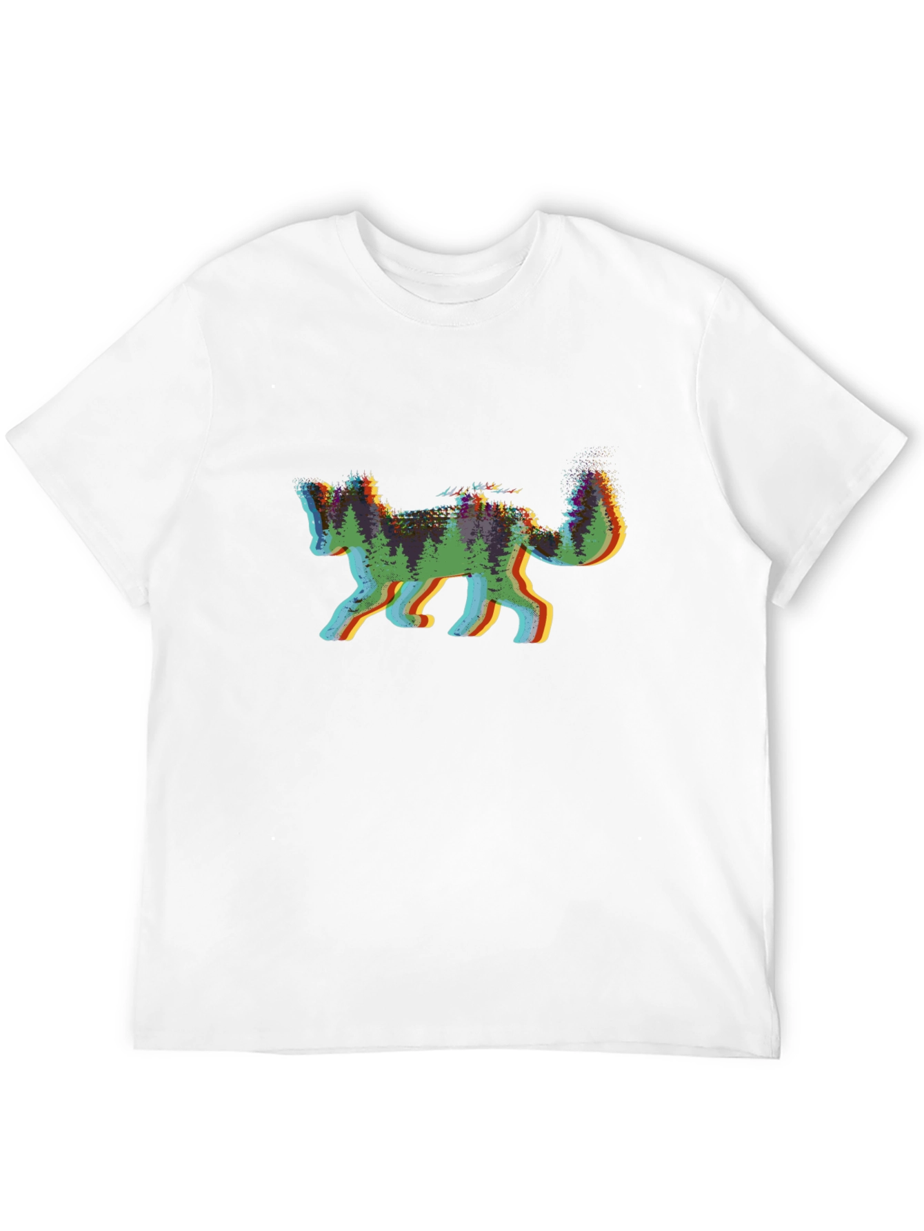 Nature Fox Graphic Tee - Black Cotton Shirt