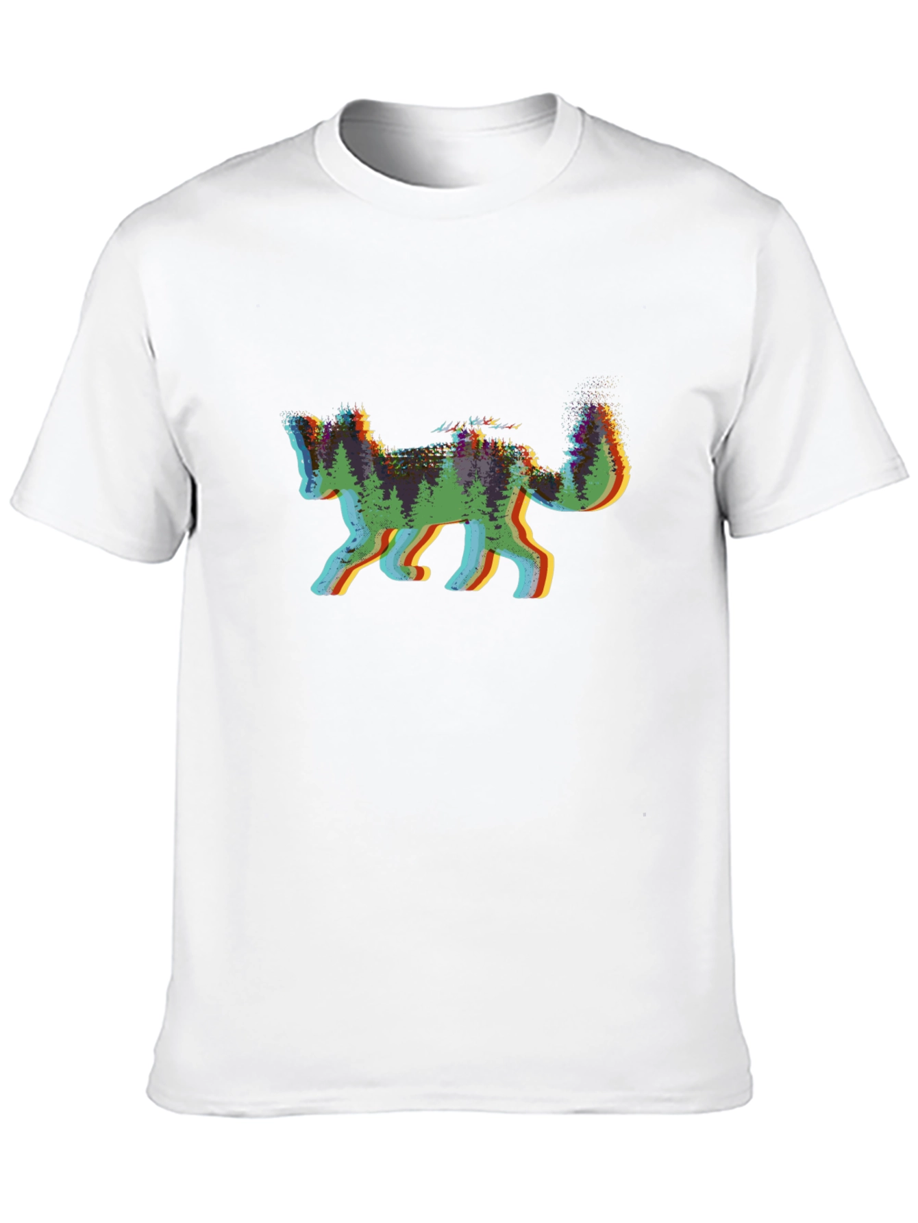 Nature Fox Graphic Tee - Black Cotton Shirt