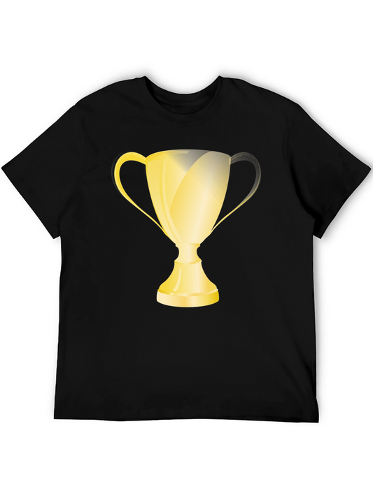 Gold Trophy Graphic Black T-Shirt
