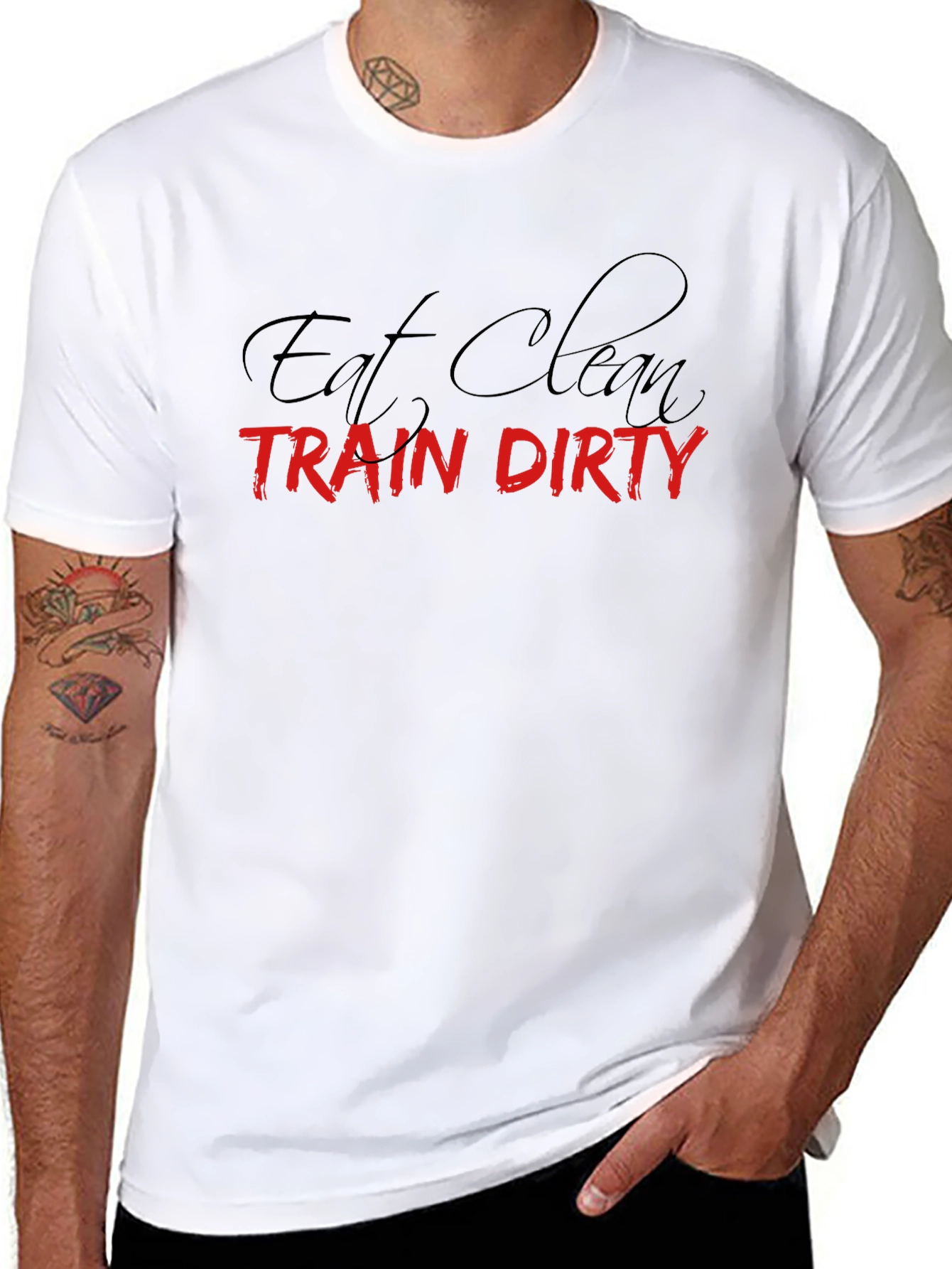 Eat Clean Train Dirty Black T-Shirt