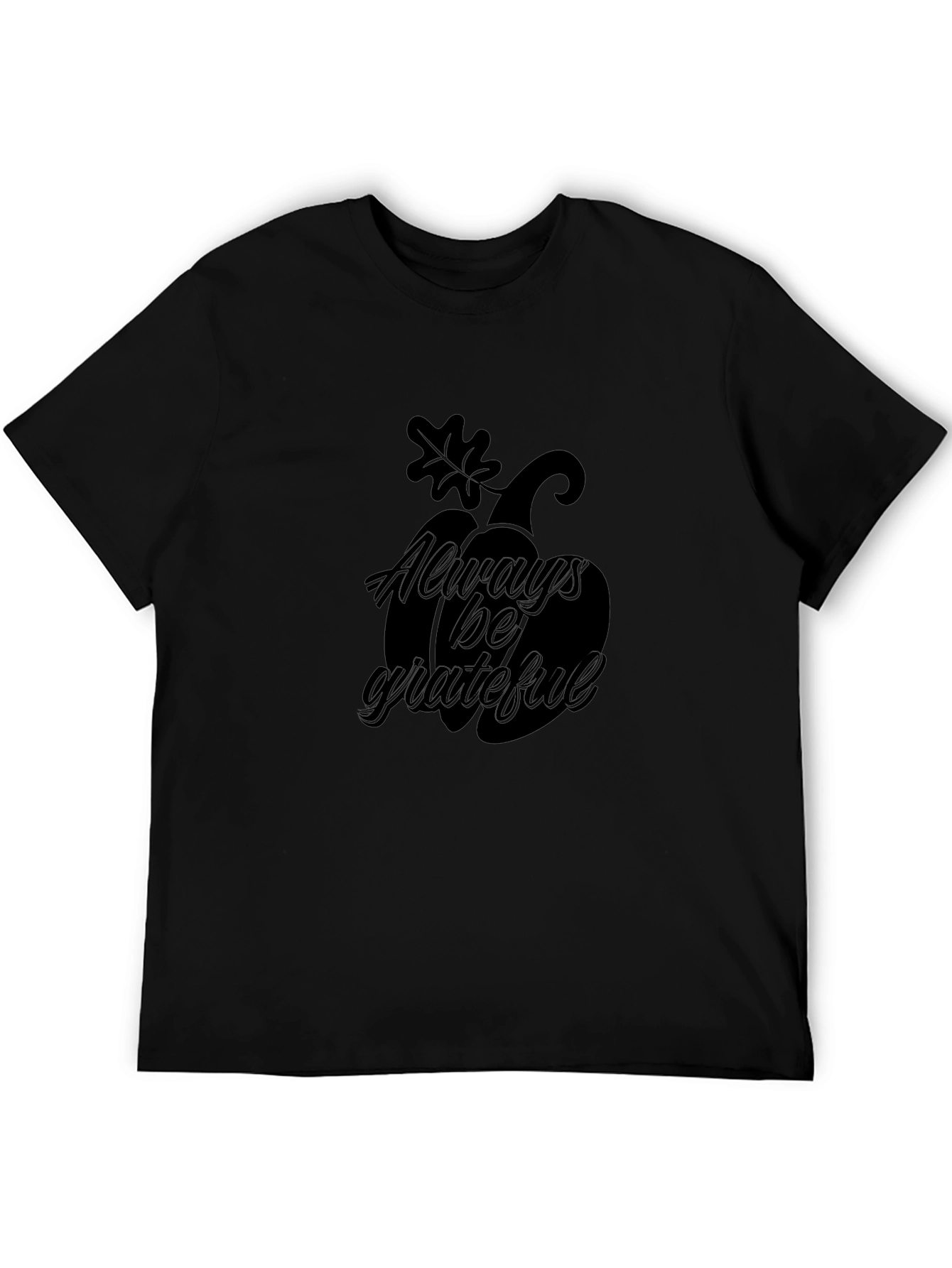 Always Be Grateful Black Pumpkin T-Shirt