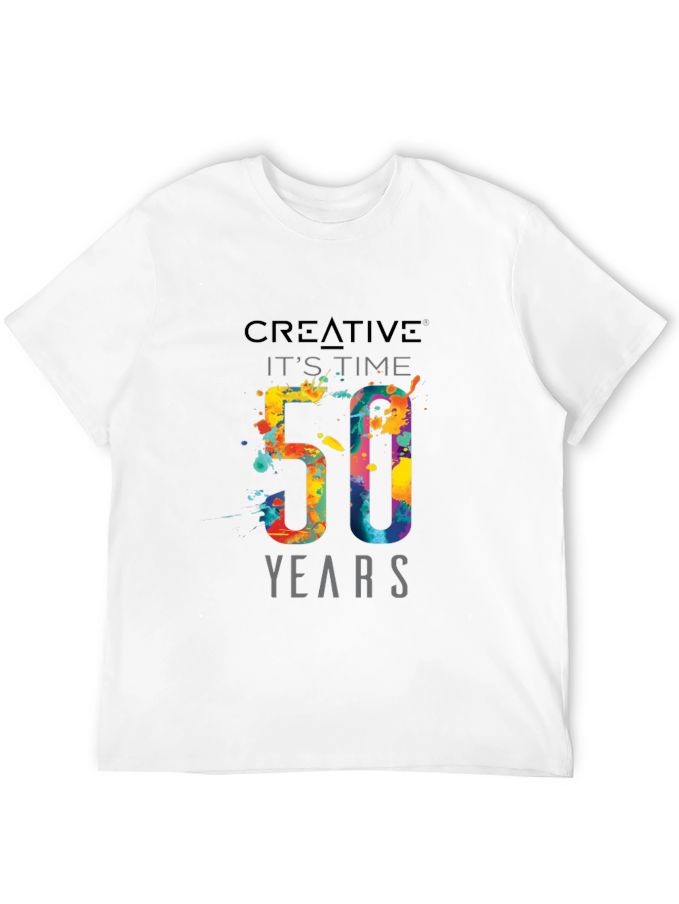Creative 50 Years Black T-Shirt