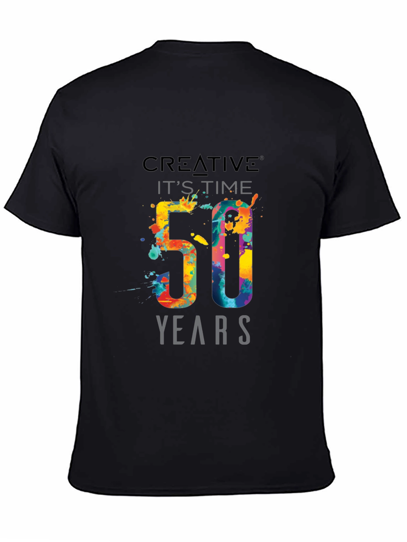 Creative 50 Years Black T-Shirt