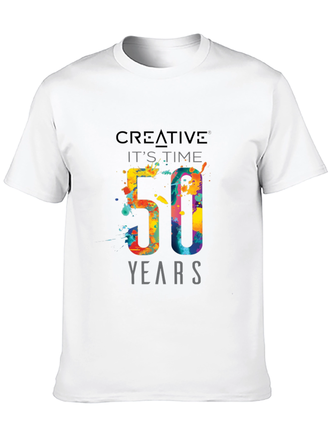 Creative 50 Years Black T-Shirt