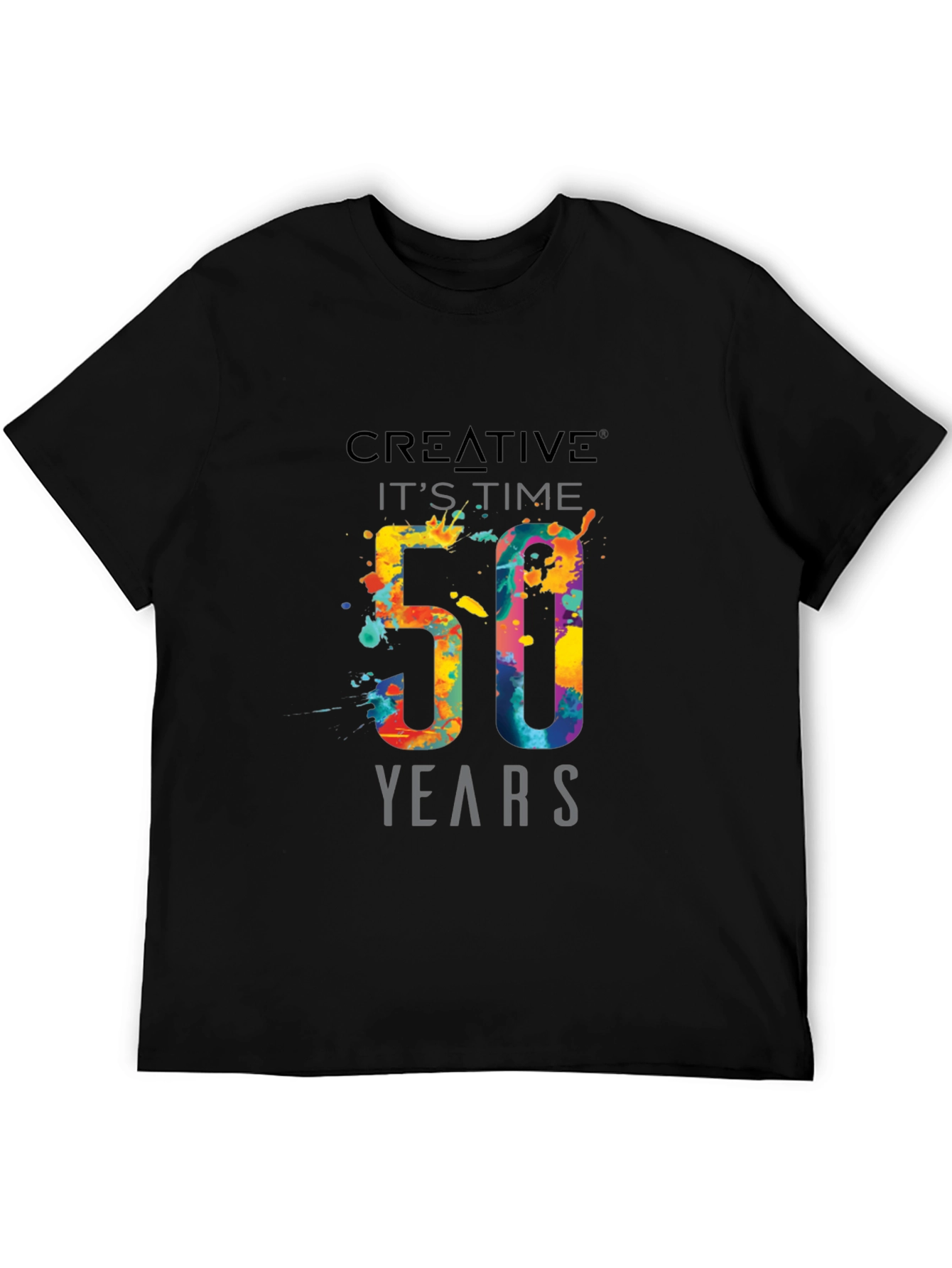 Creative 50 Years Black T-Shirt