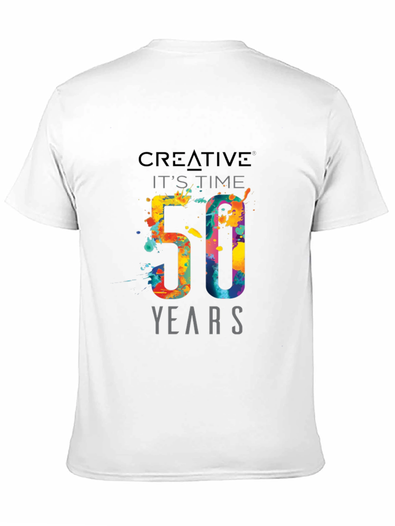 Creative 50 Years Black T-Shirt