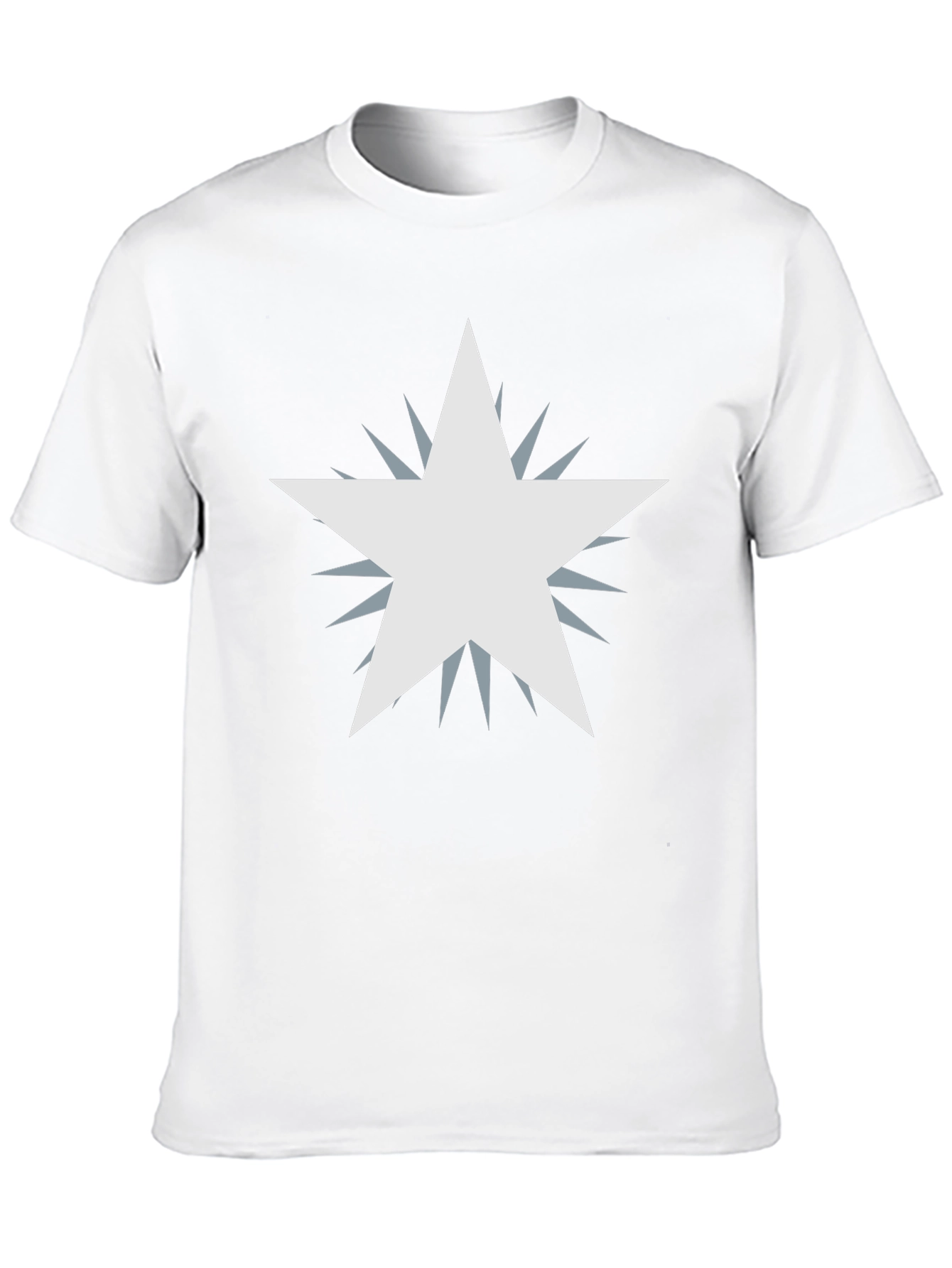 Mens Black Graphic Tee - Starburst Design