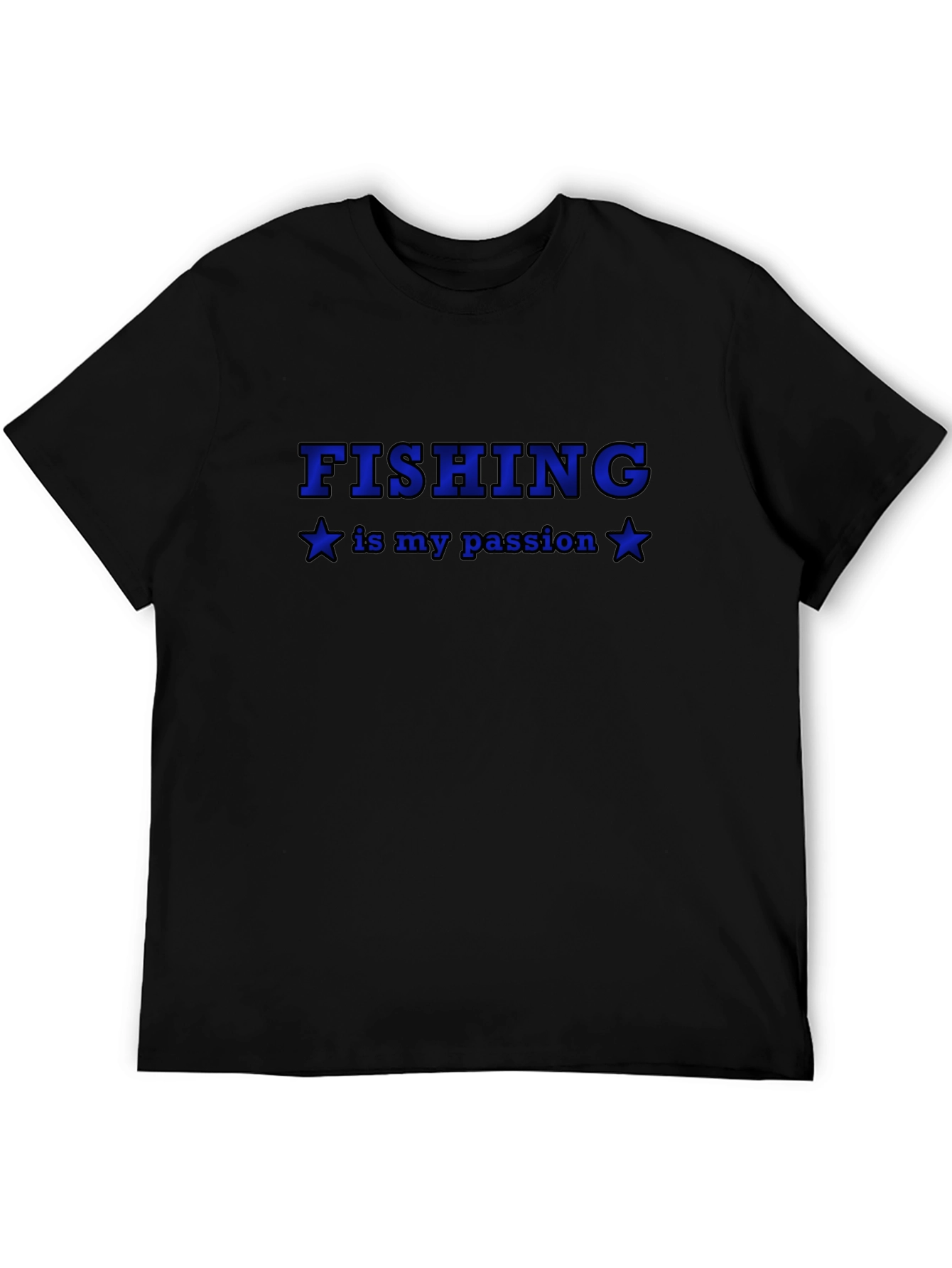 Fishing Is My Passion Black T-Shirt