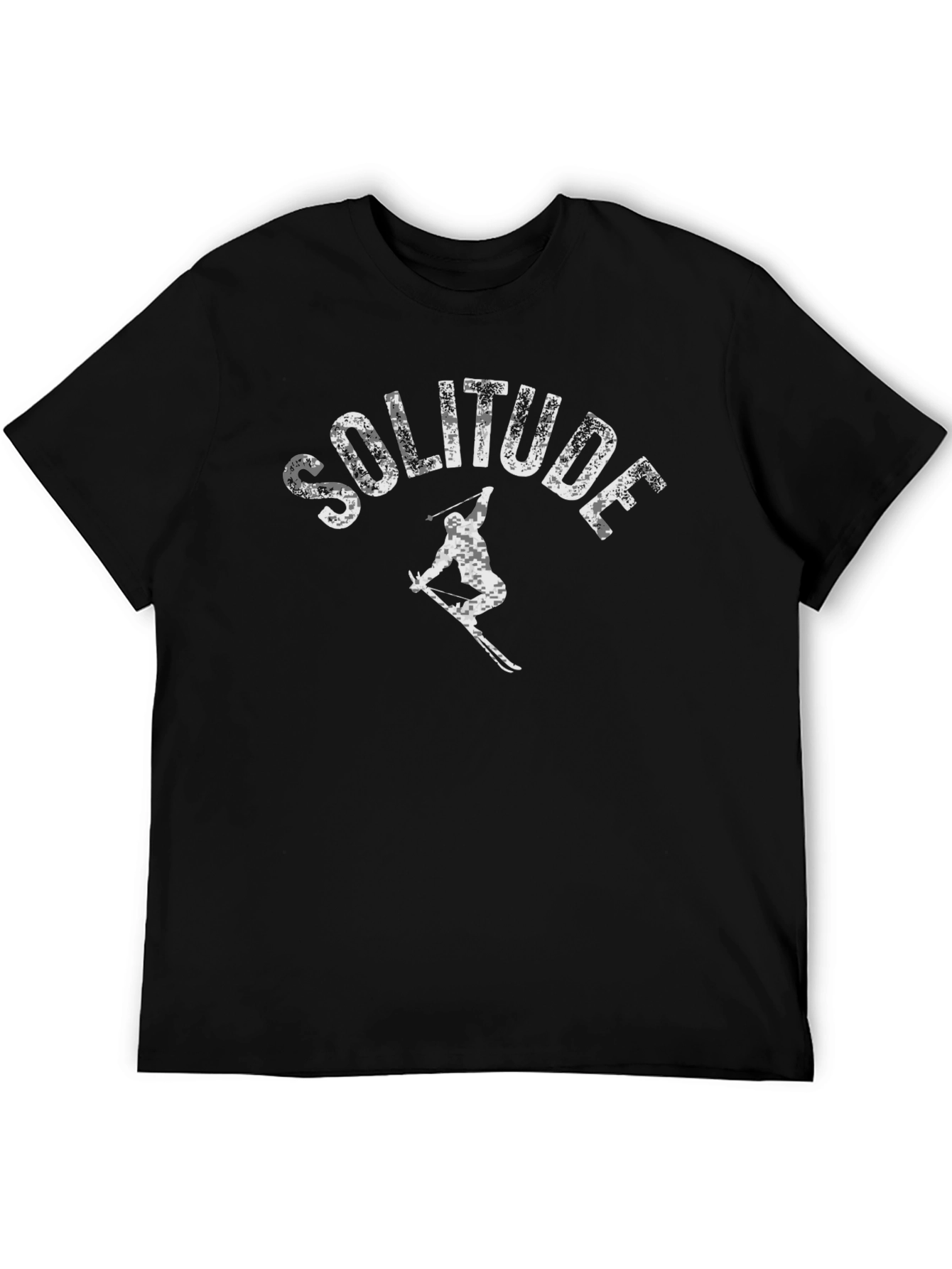 Solitude Skiing Graphic Tee - Black Cotton T-Shirt