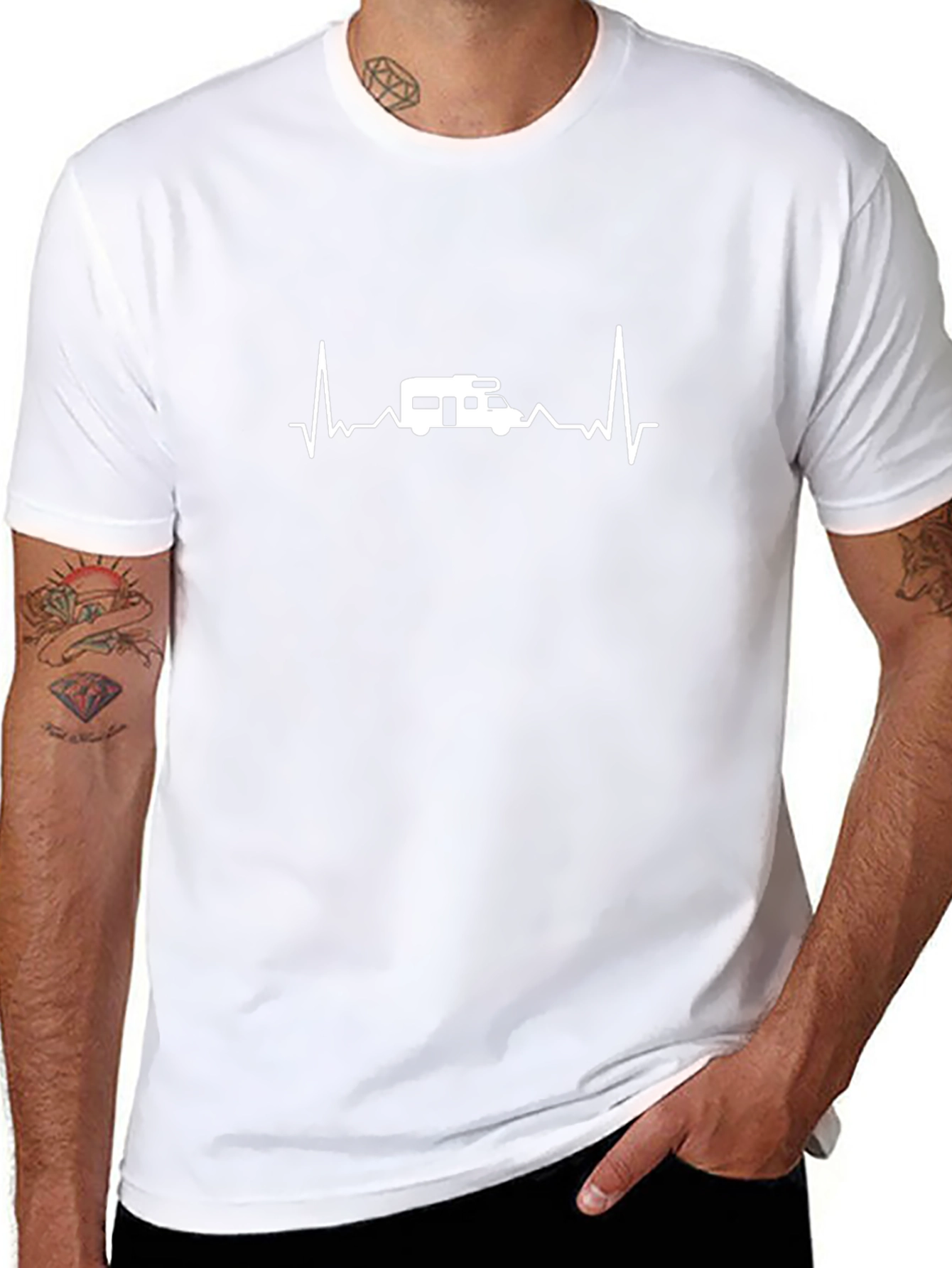 RV Heartbeat T-Shirt - Black Graphic Tee