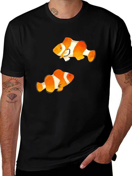 Clownfish Graphic Tee - Black Casual T-Shirt
