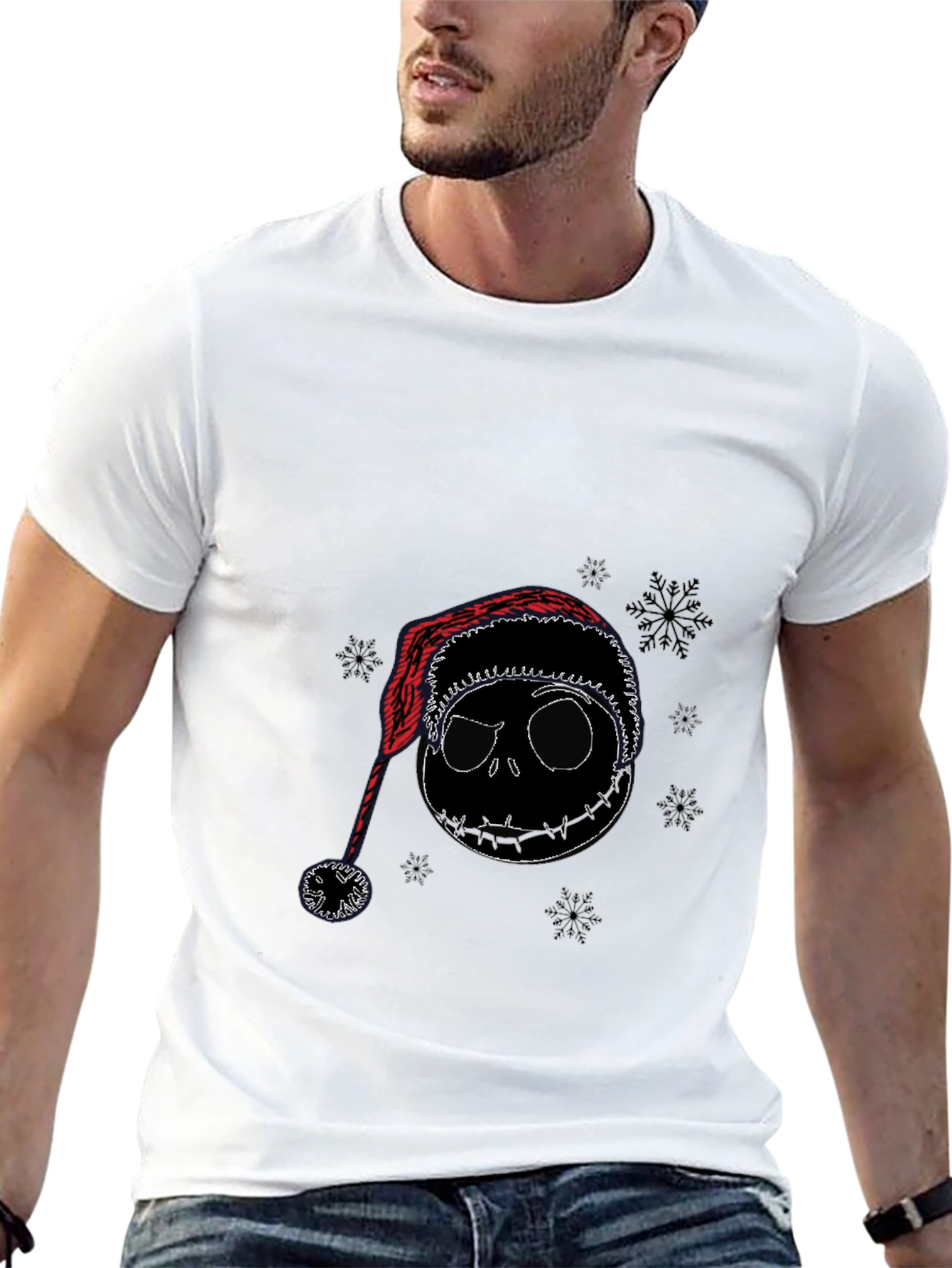 Jack Skellington Santa Hat T-Shirt