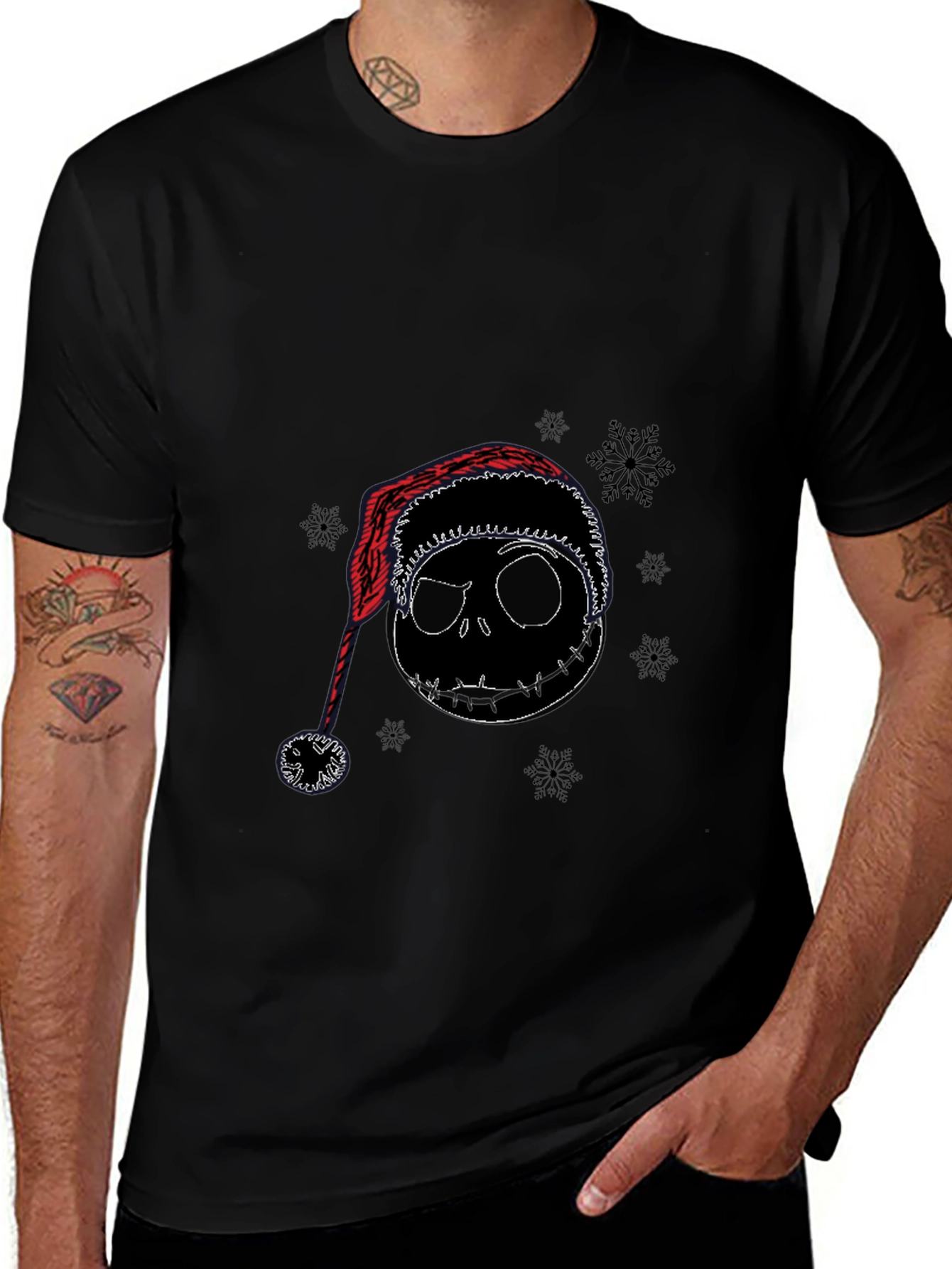Jack Skellington Santa Hat T-Shirt
