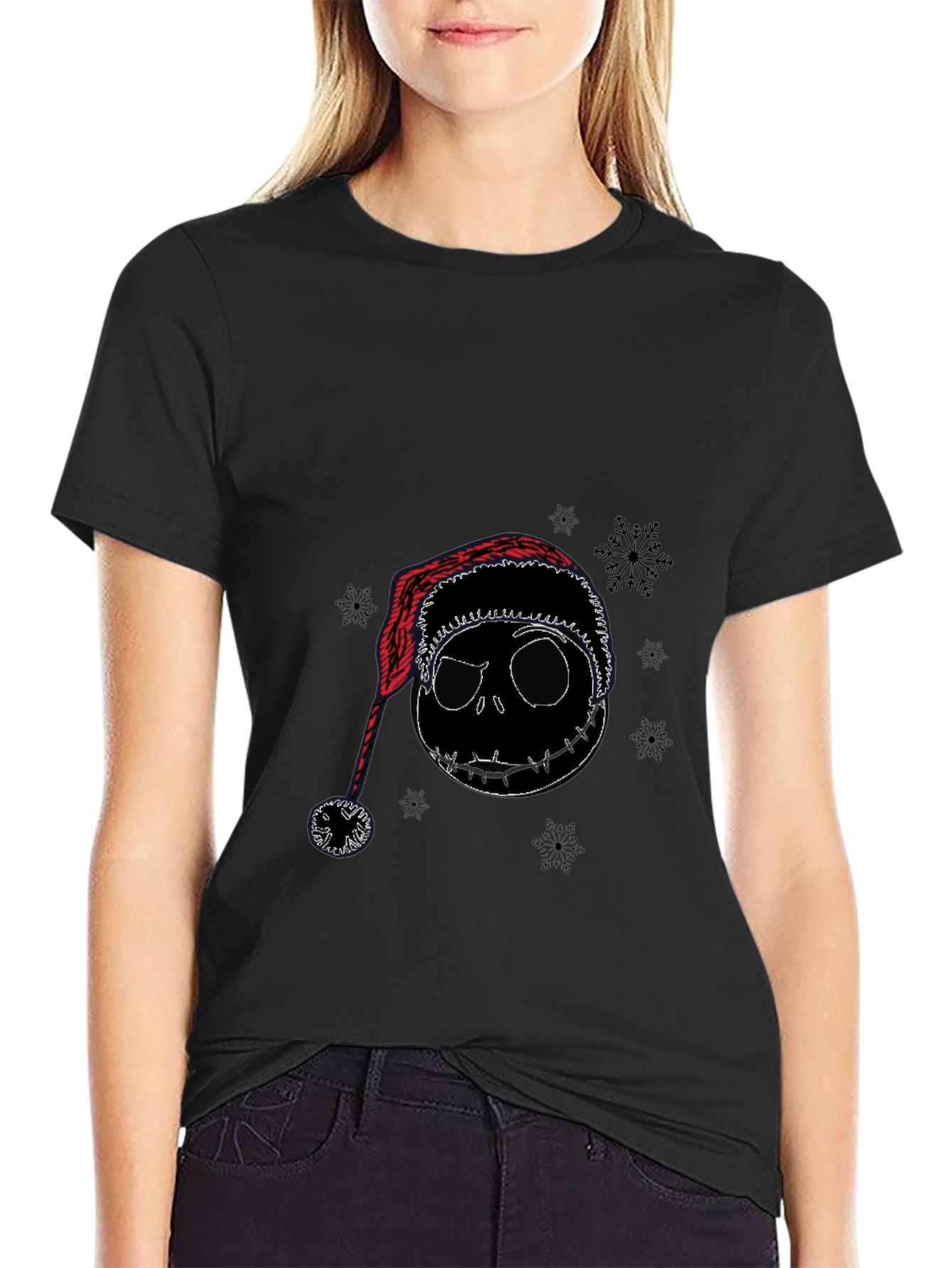 Jack Skellington Santa Hat T-Shirt