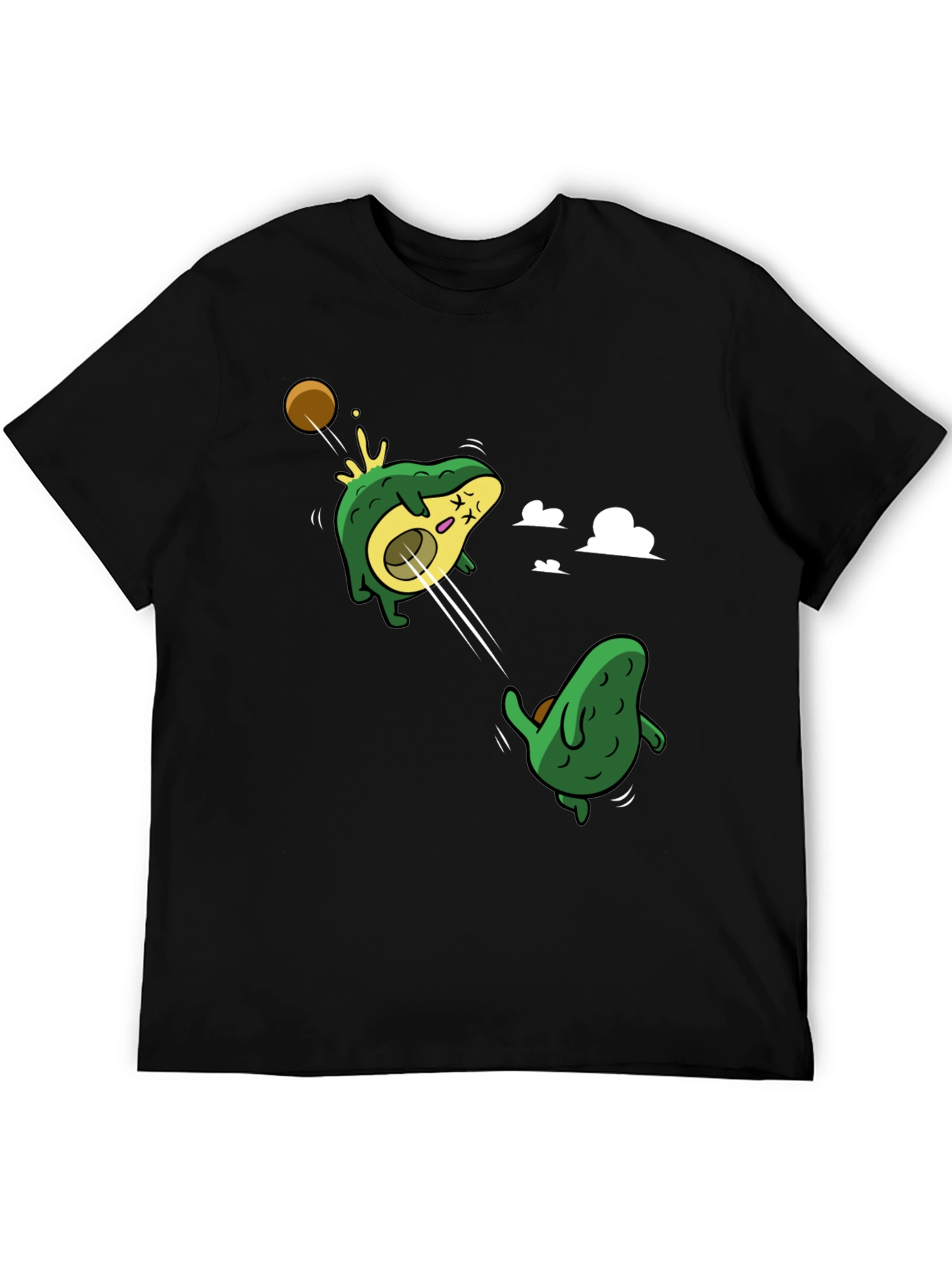 Avocado Duel Graphic T-Shirt - Black Cotton Tee