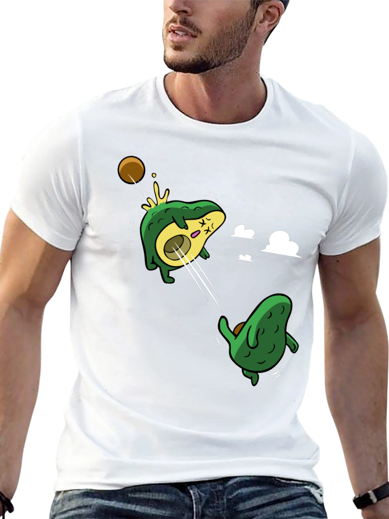 Avocado Duel Graphic T-Shirt - Black Cotton Tee