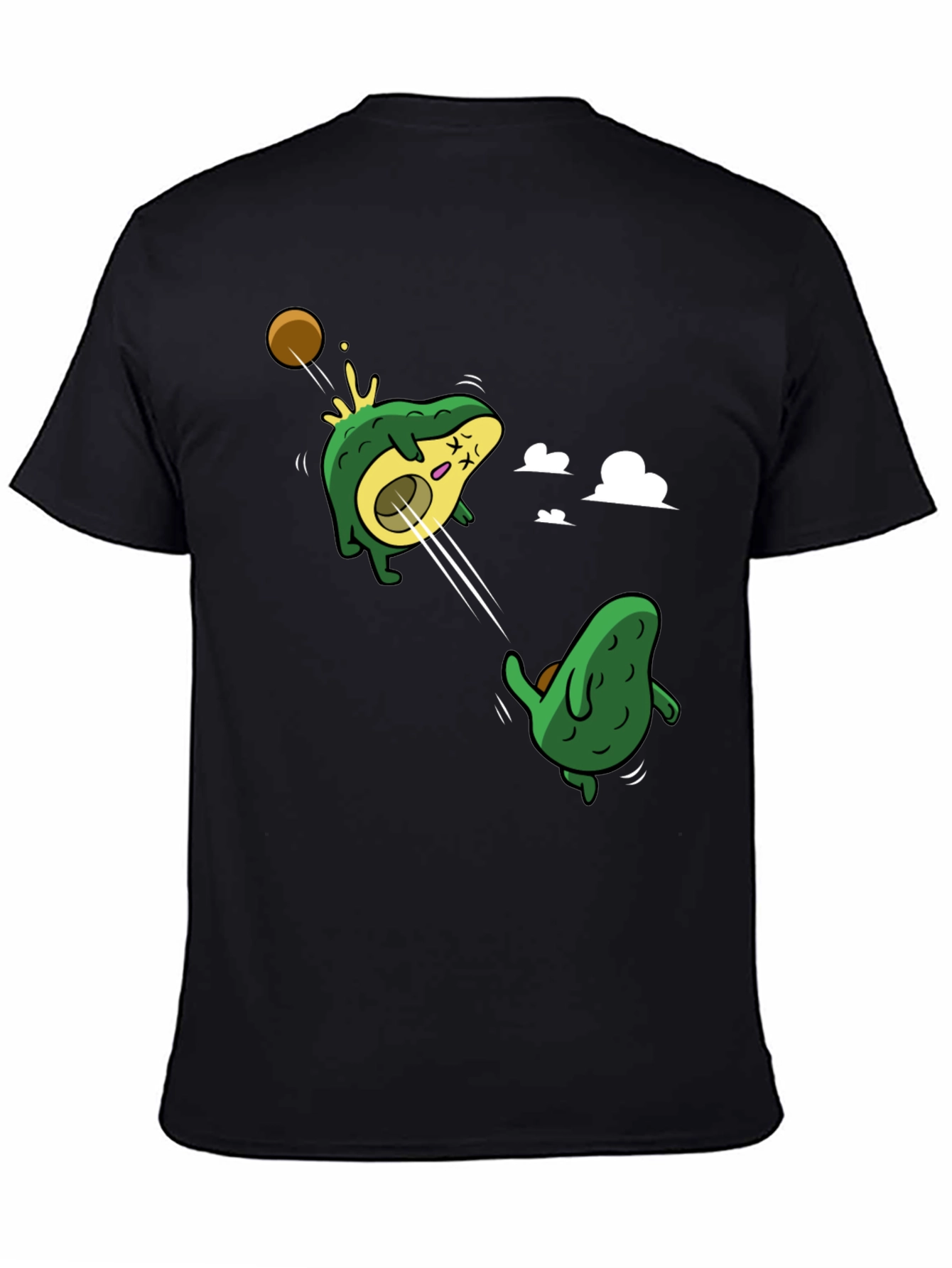 Avocado Duel Graphic T-Shirt - Black Cotton Tee