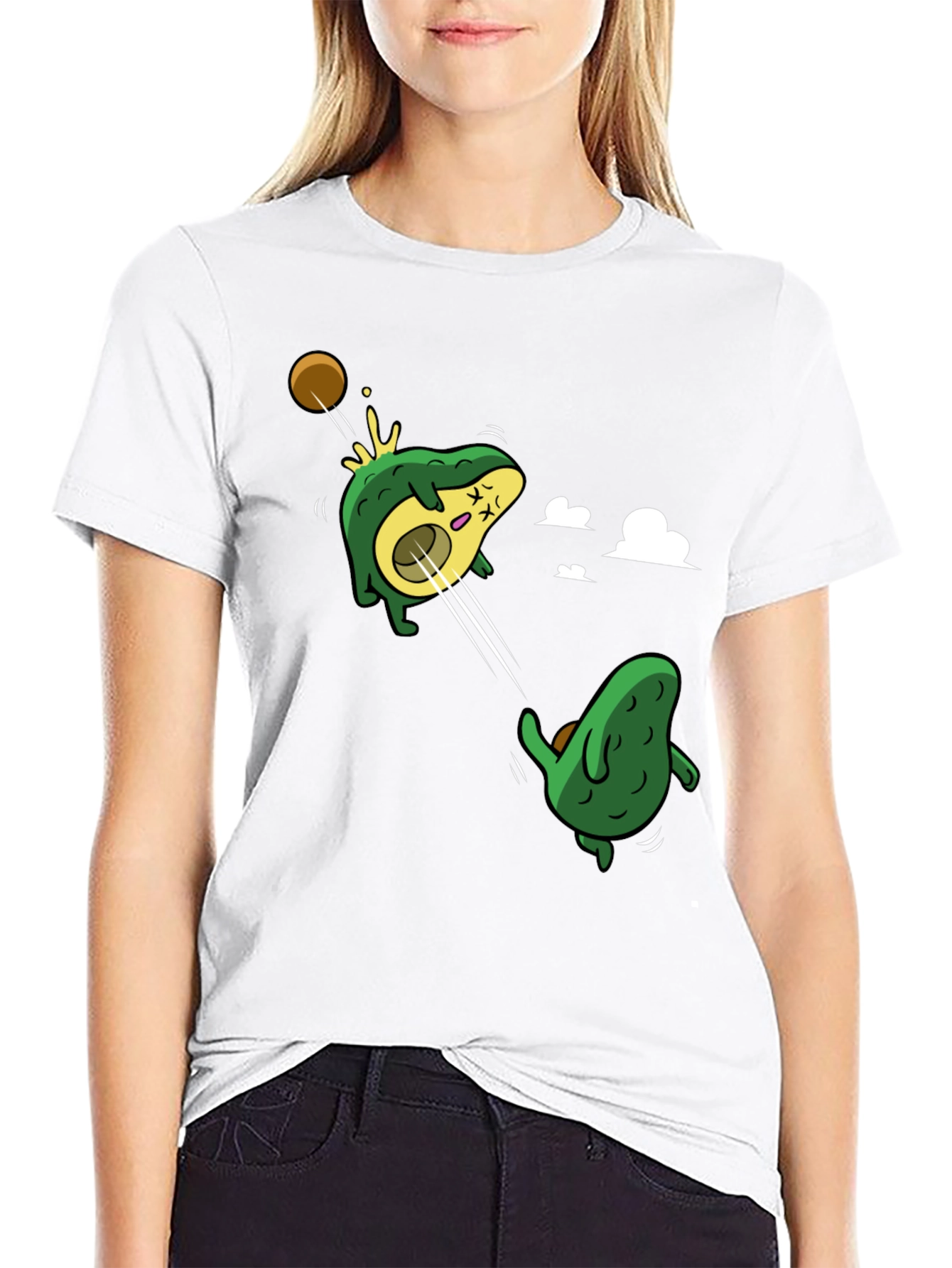 Avocado Duel Graphic T-Shirt - Black Cotton Tee
