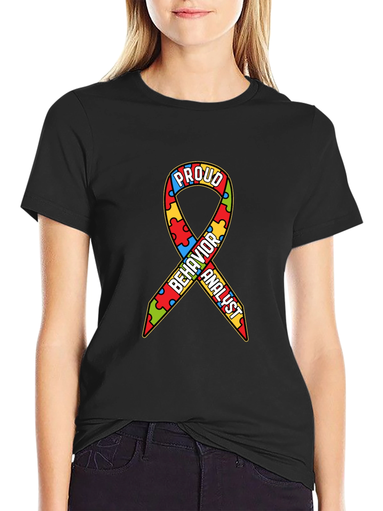 Proud Behavior Analyst Autism Awareness Ribbon T-Shirt