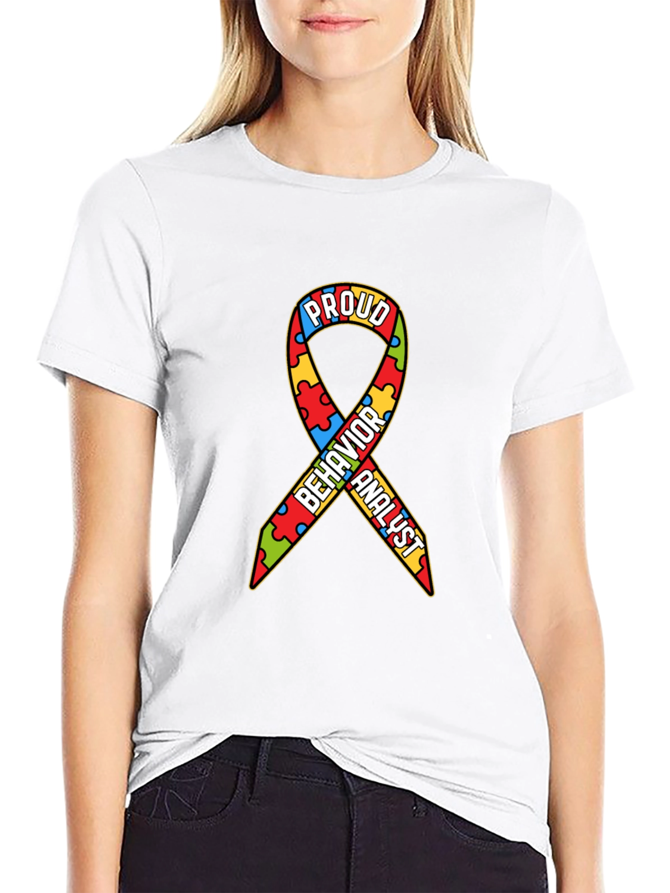 Proud Behavior Analyst Autism Awareness Ribbon T-Shirt