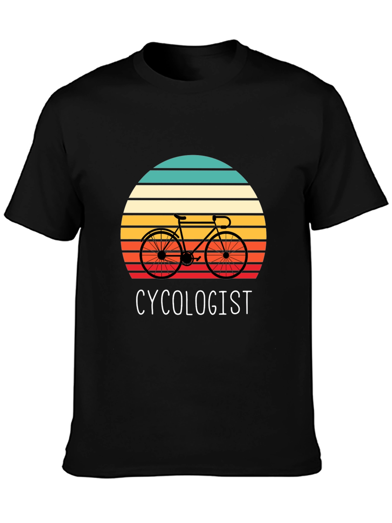 Cycologist Graphic Tee - Retro Sunset Bike Lover