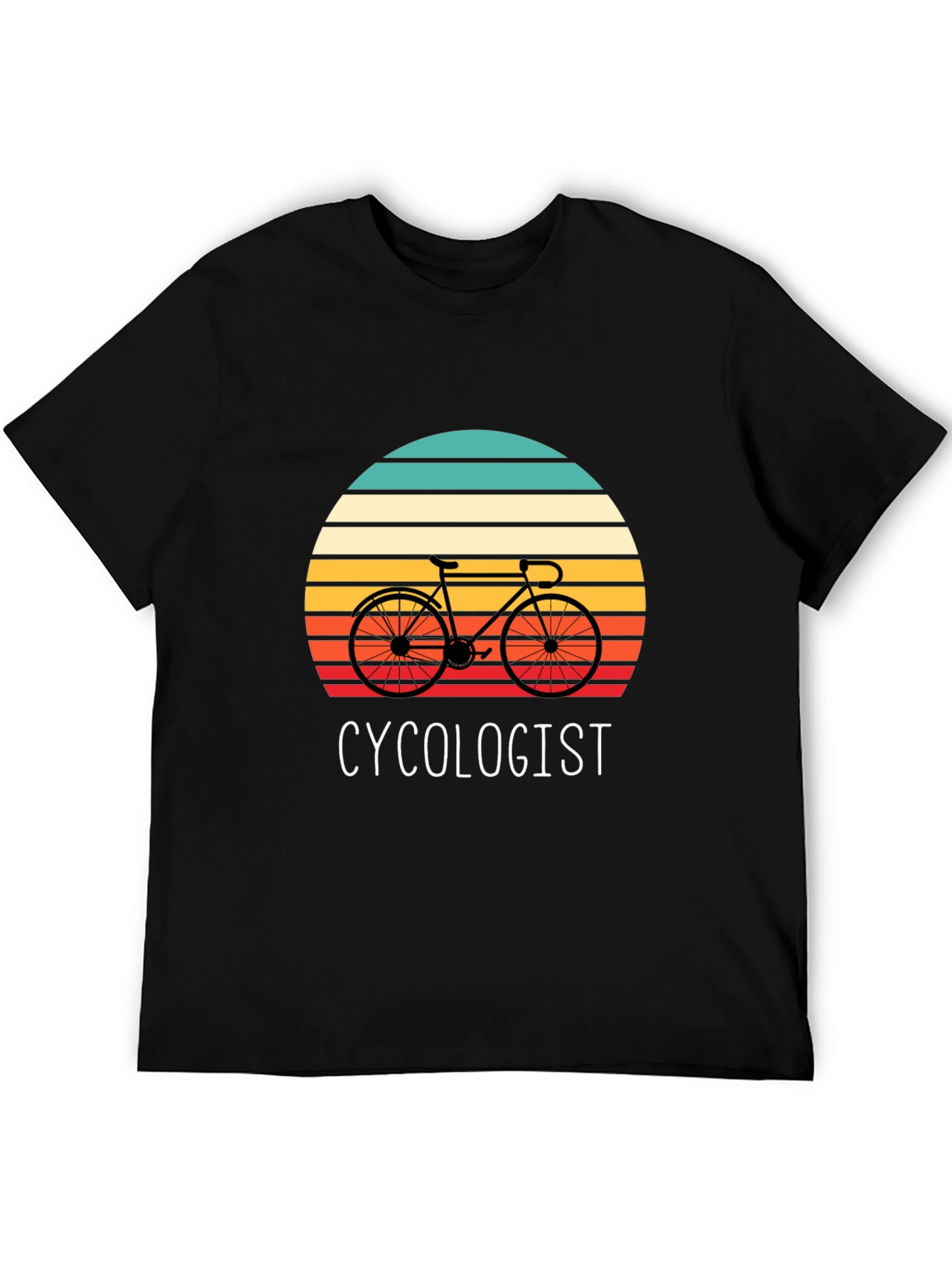 Cycologist Graphic Tee - Retro Sunset Bike Lover