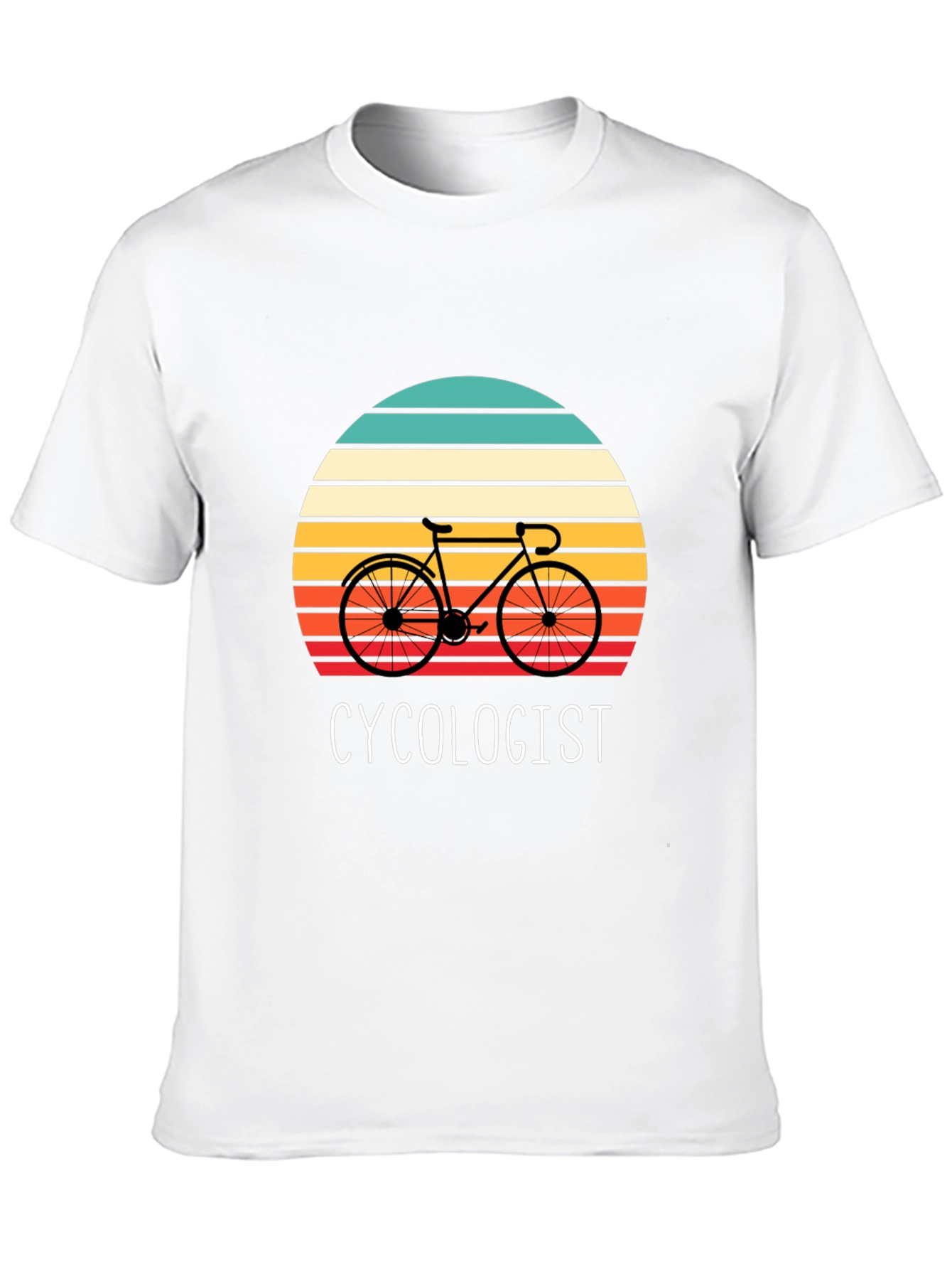 Cycologist Graphic Tee - Retro Sunset Bike Lover