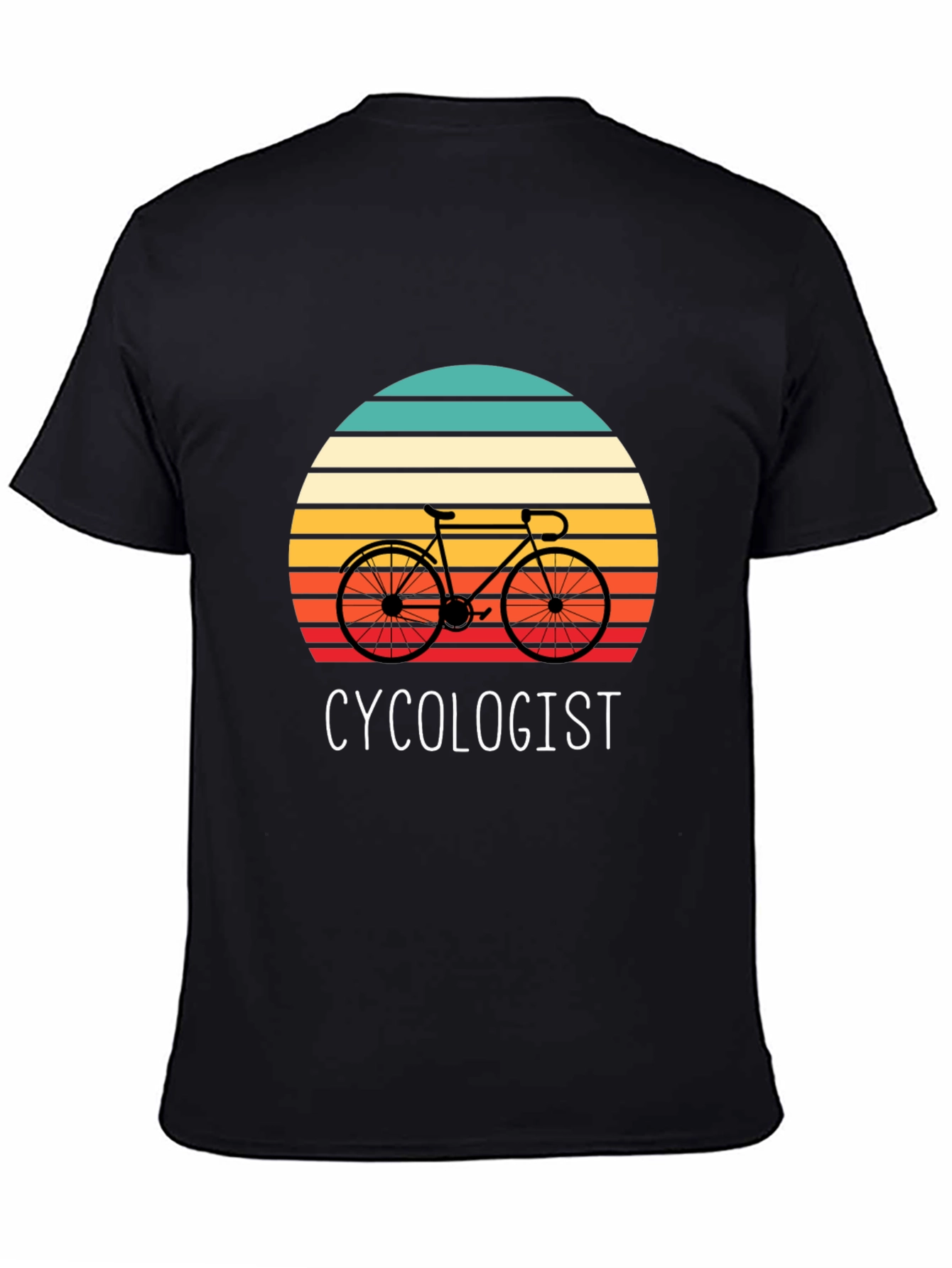 Cycologist Graphic Tee - Retro Sunset Bike Lover