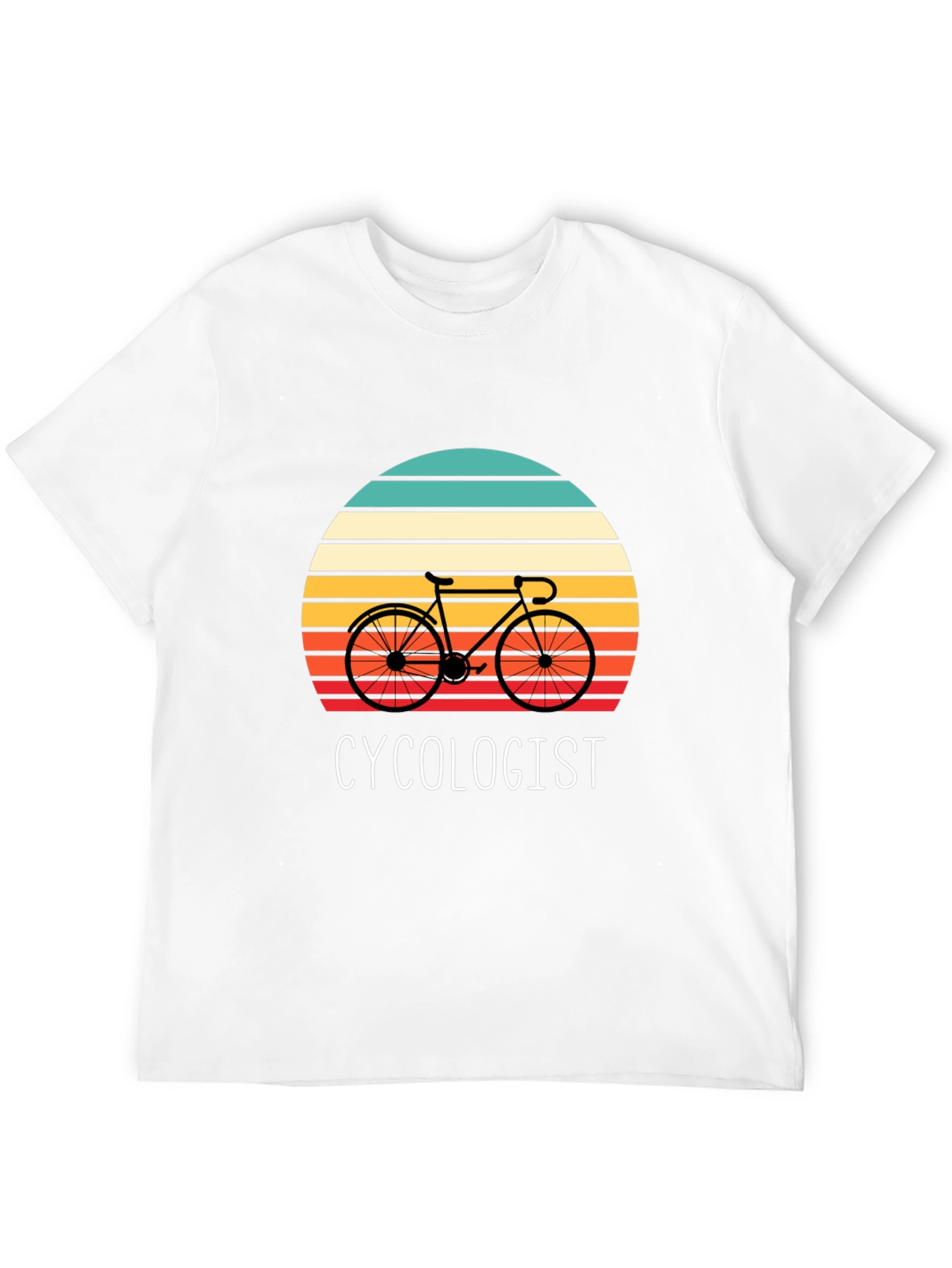 Cycologist Graphic Tee - Retro Sunset Bike Lover