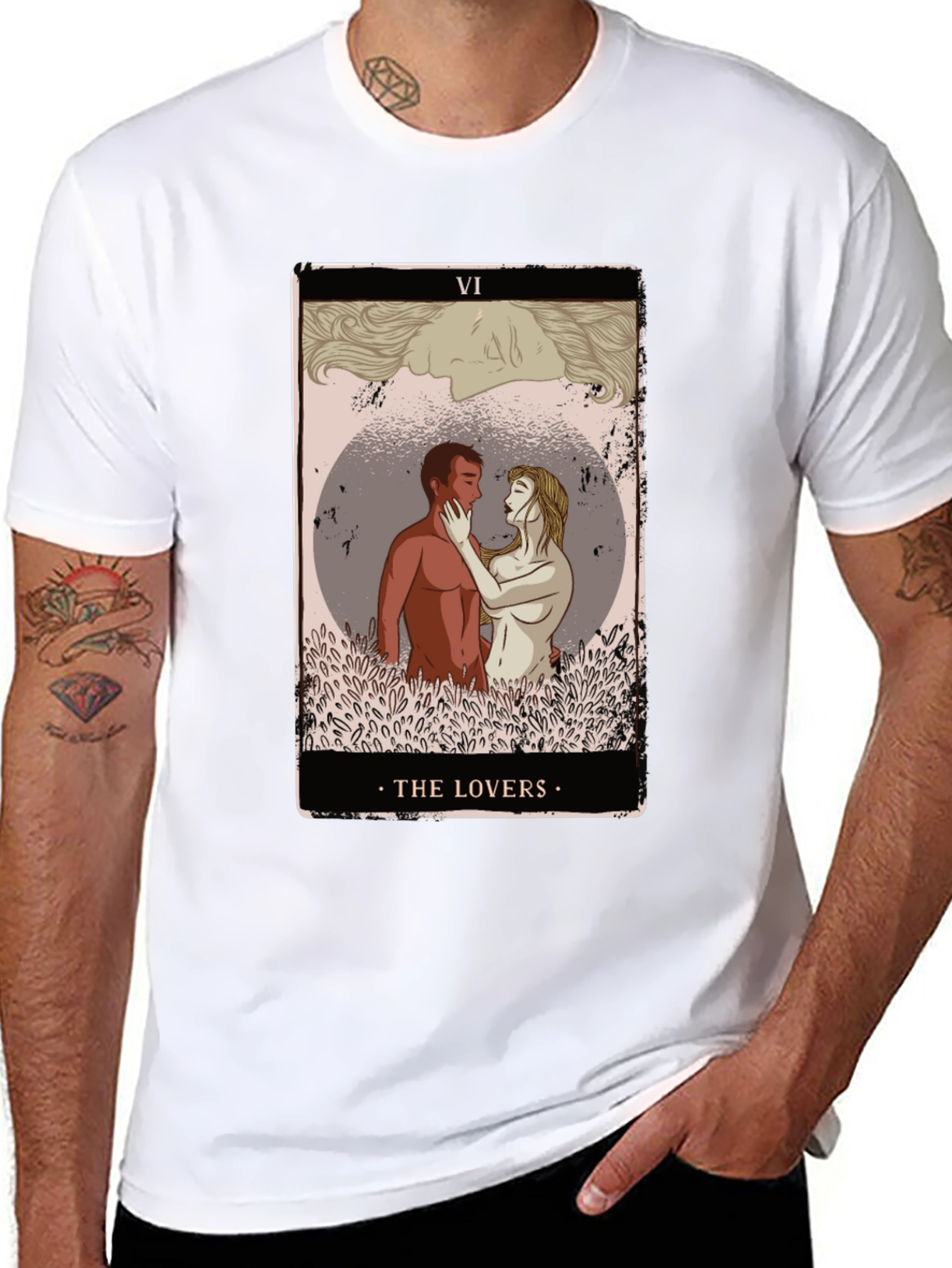 The Lovers Tarot Card T-Shirt - Stylish Graphic Tee