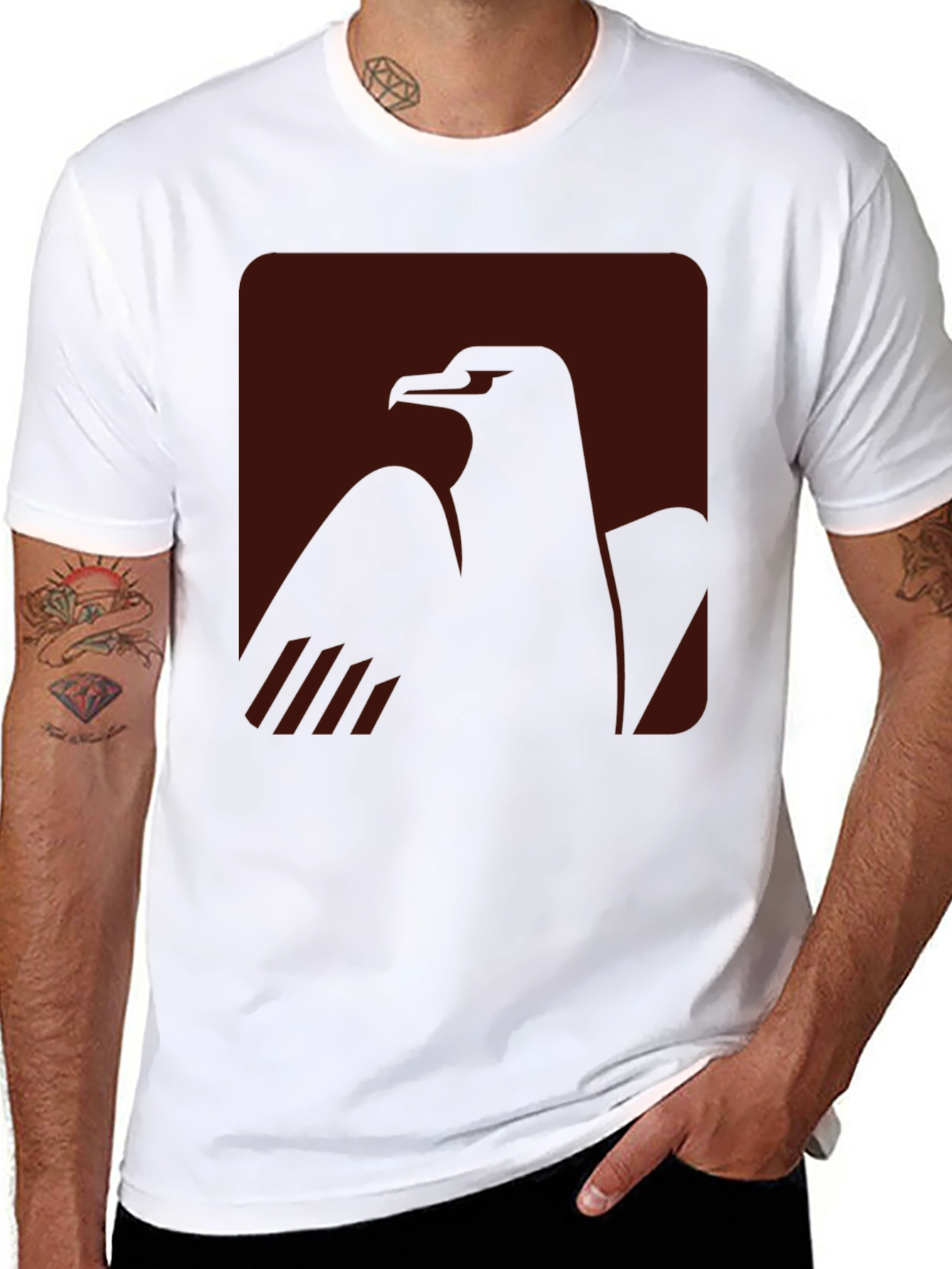 Eagle Graphic Black T-Shirt for Men