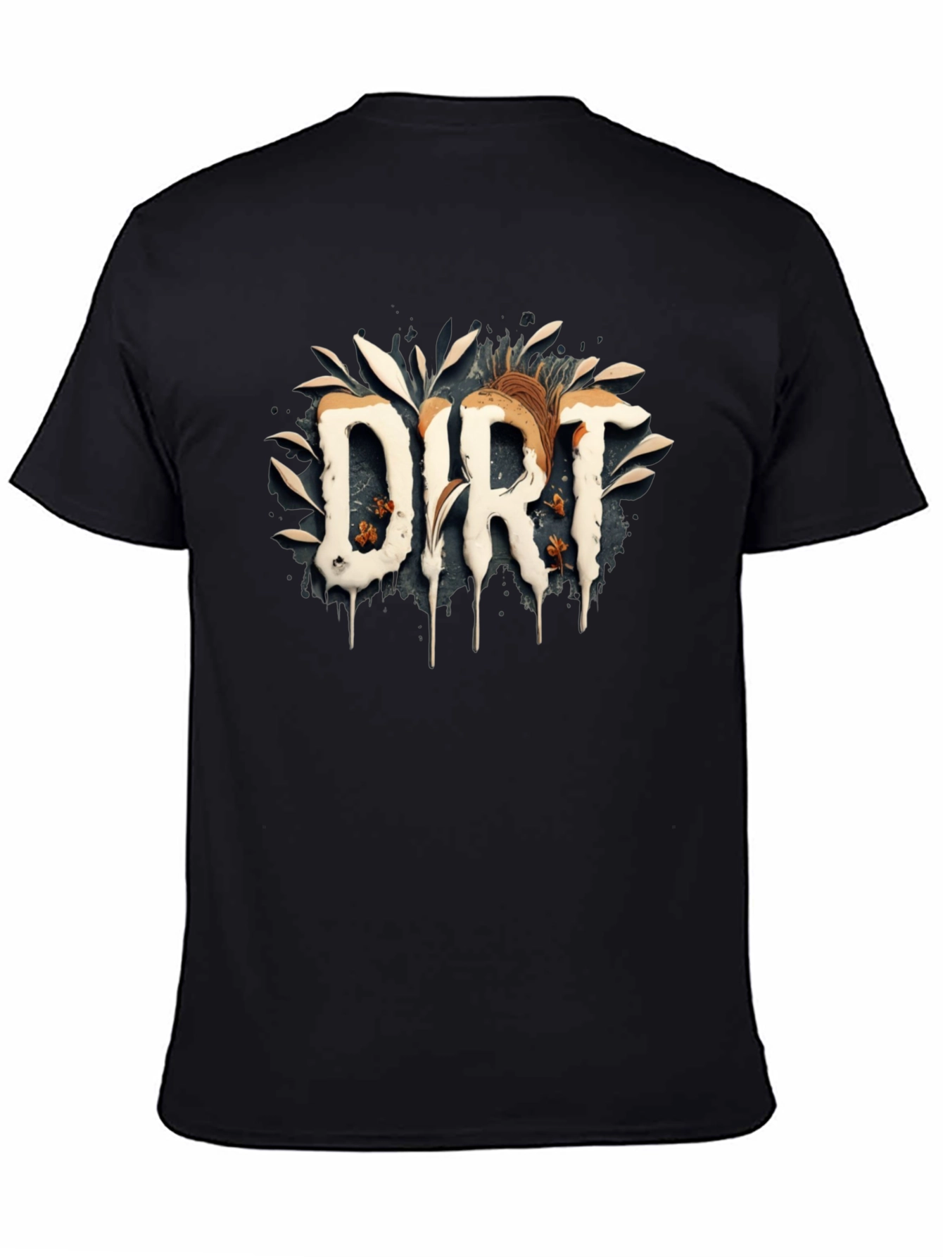 Dirt Graphic Print Black T-Shirt