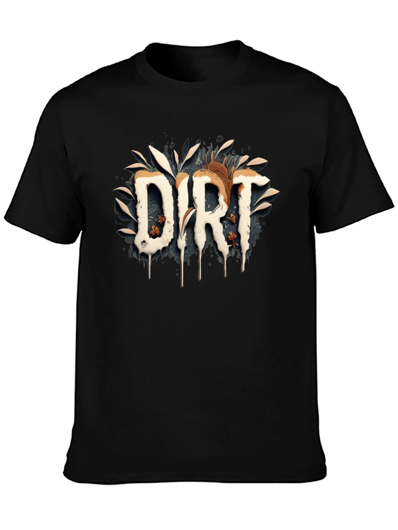 Dirt Graphic Print Black T-Shirt