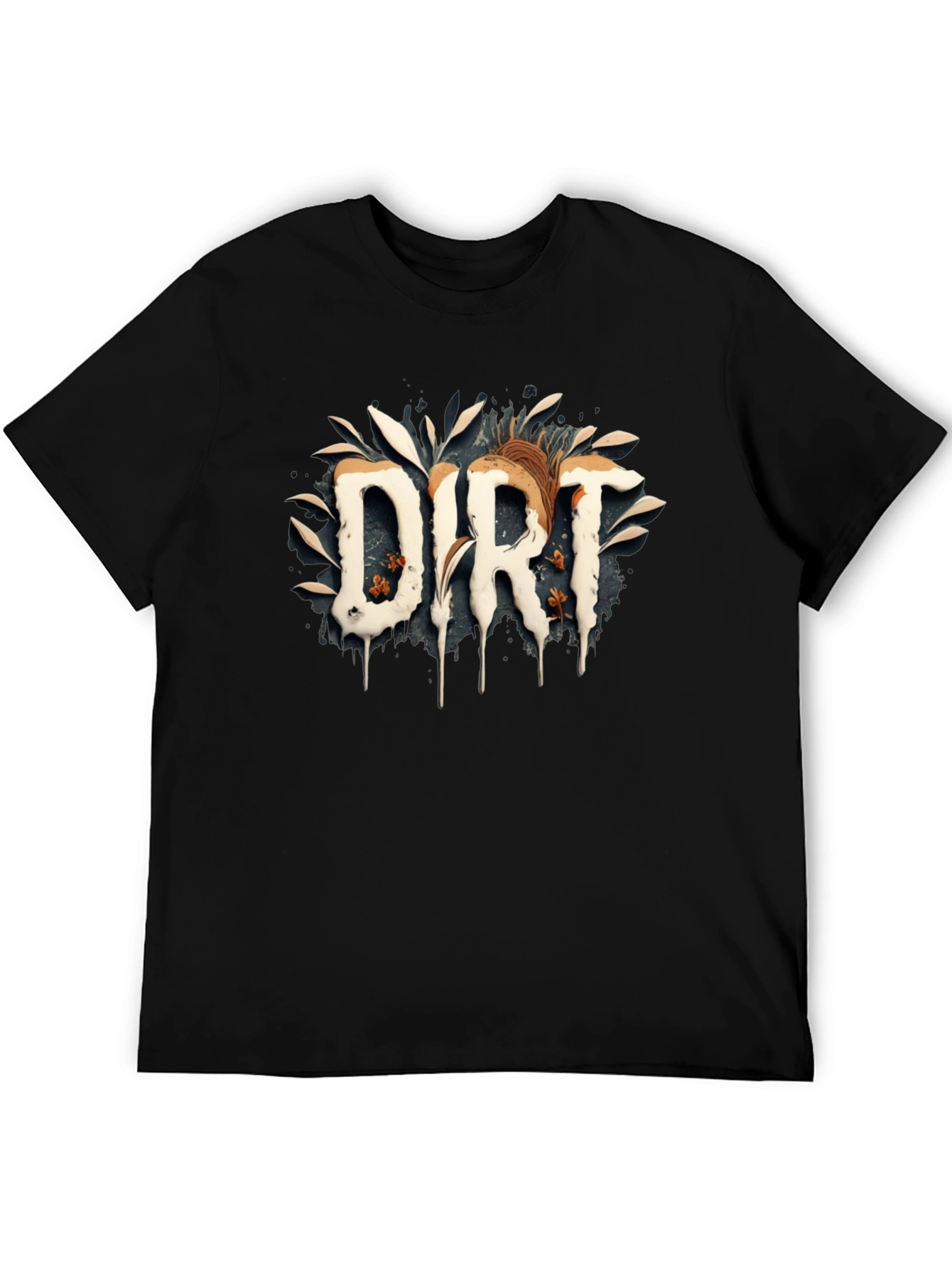 Dirt Graphic Print Black T-Shirt
