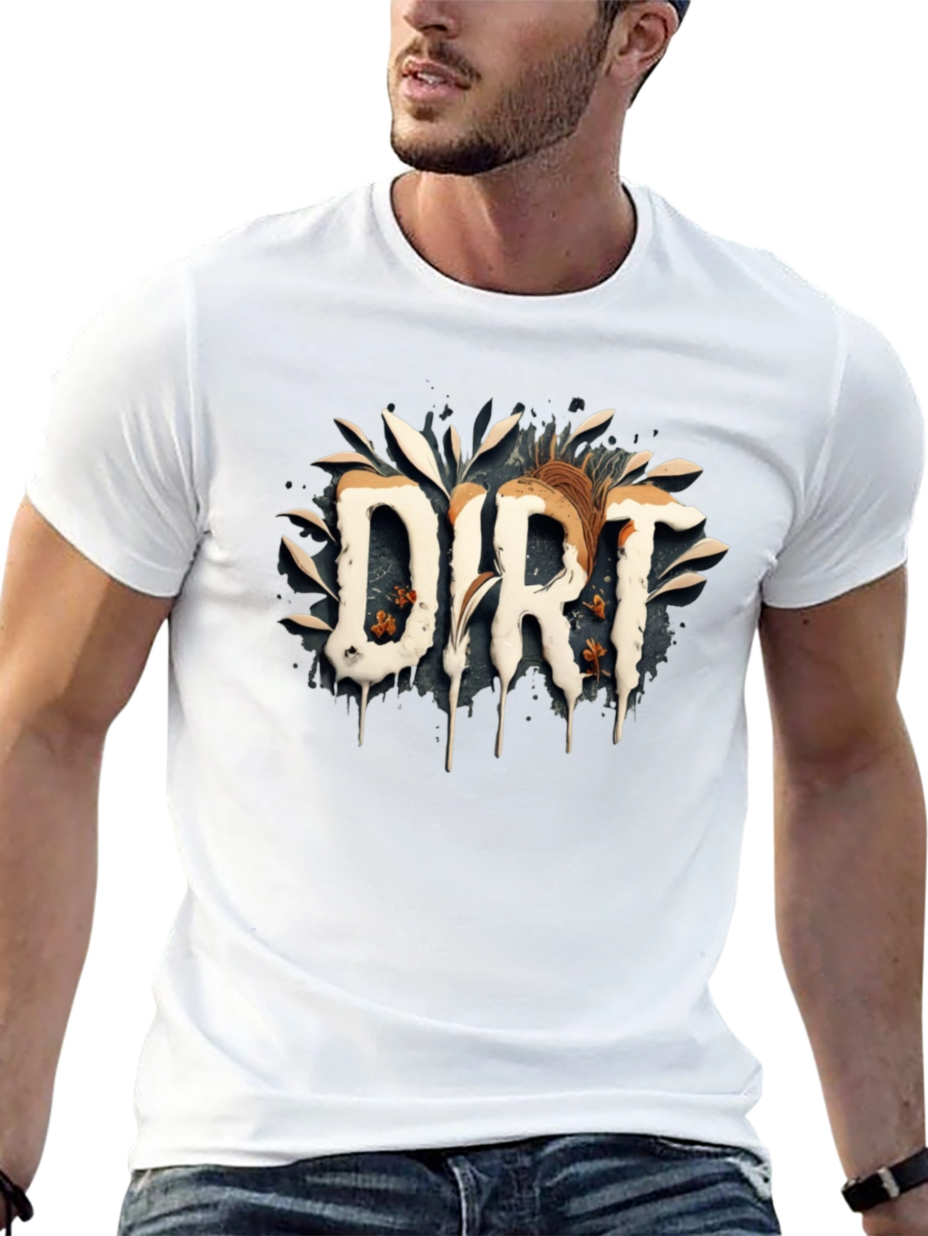 Dirt Graphic Print Black T-Shirt