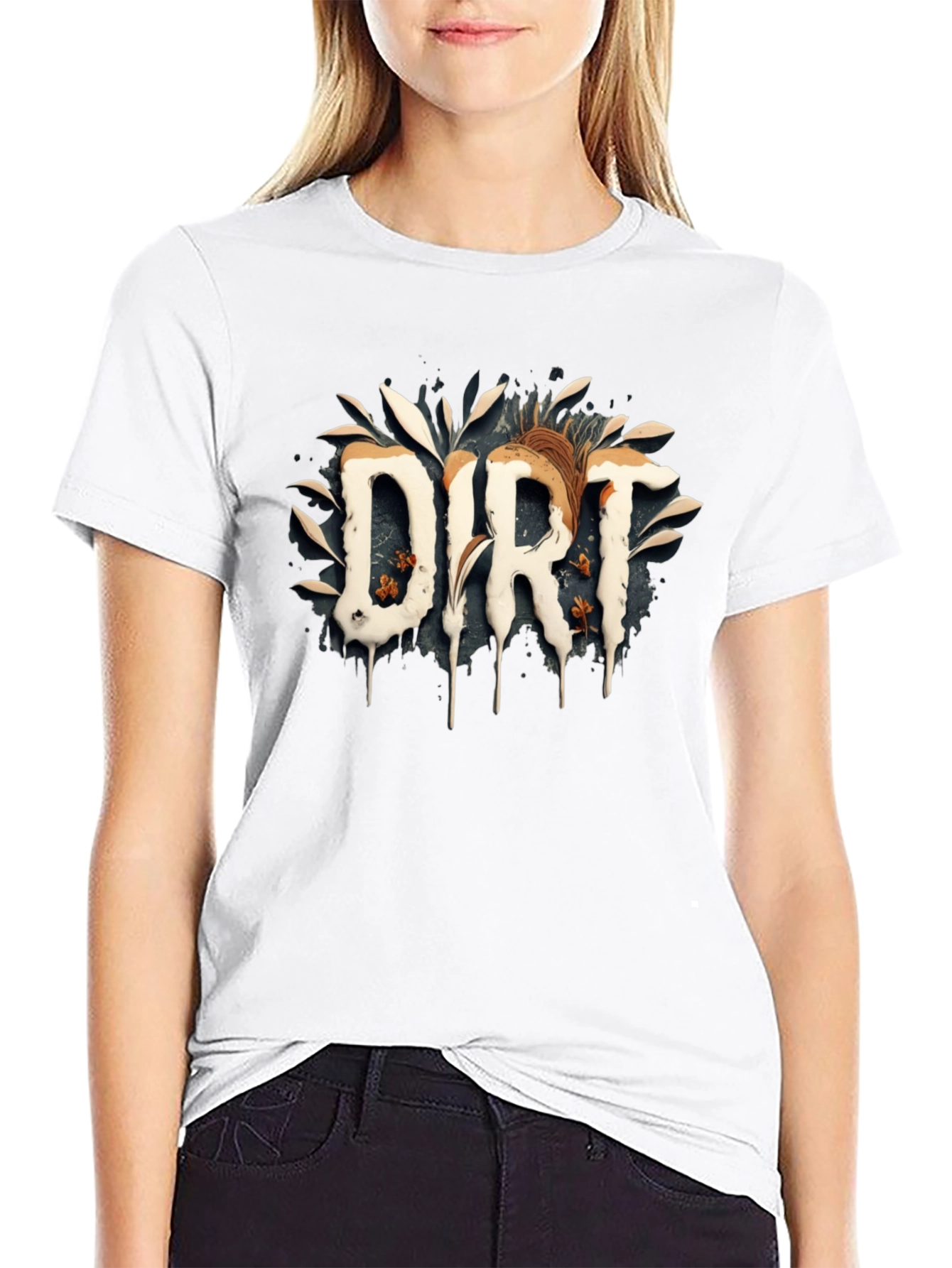 Dirt Graphic Print Black T-Shirt