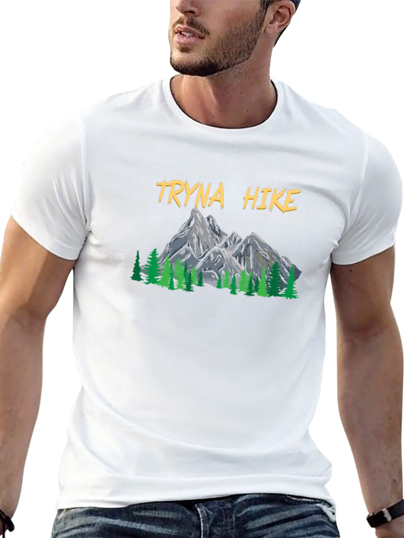 Tryna Hike Graphic T-Shirt - Outdoor Adventure Tee